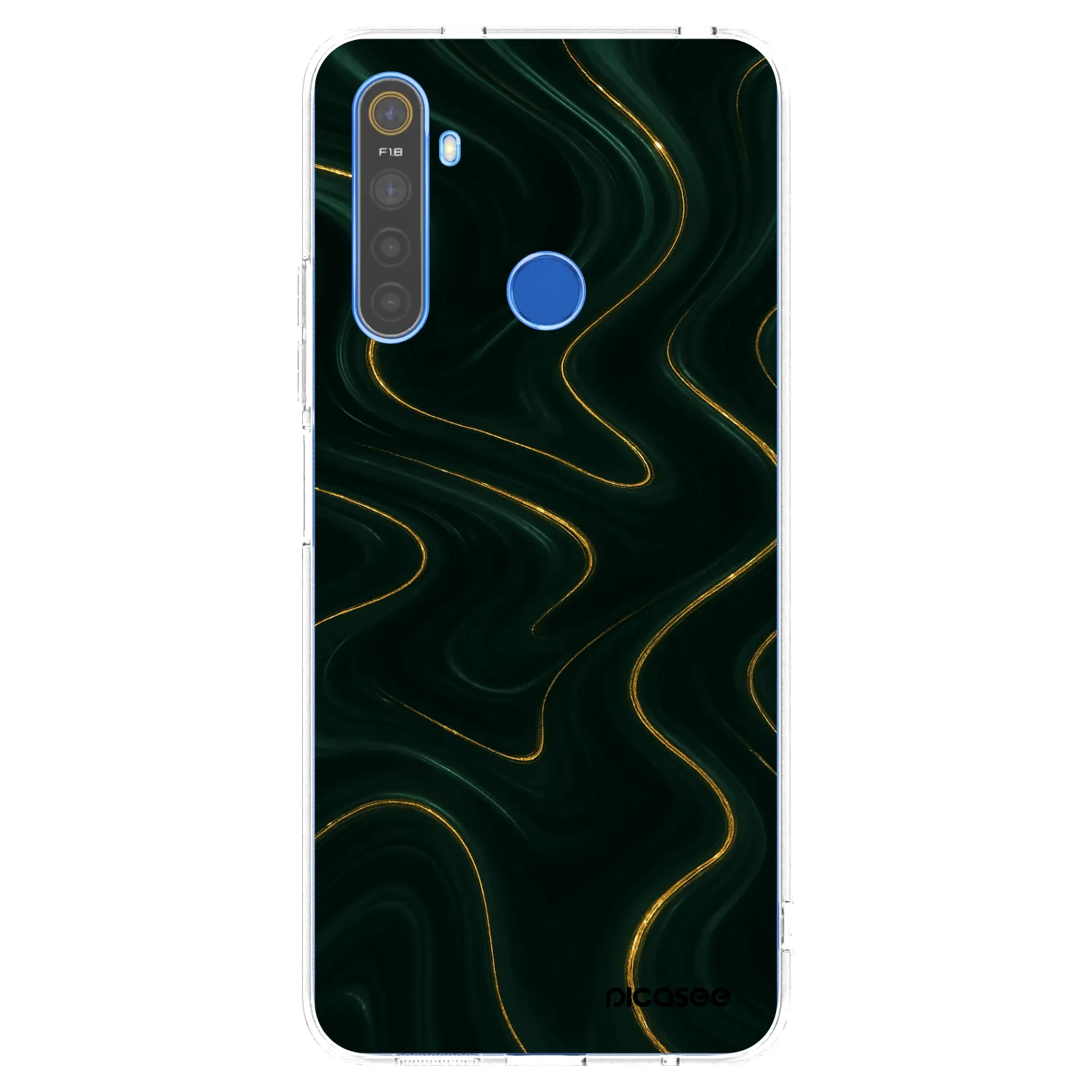 Picasee silikonski prozorni ovitek za Realme 5 - Vawes