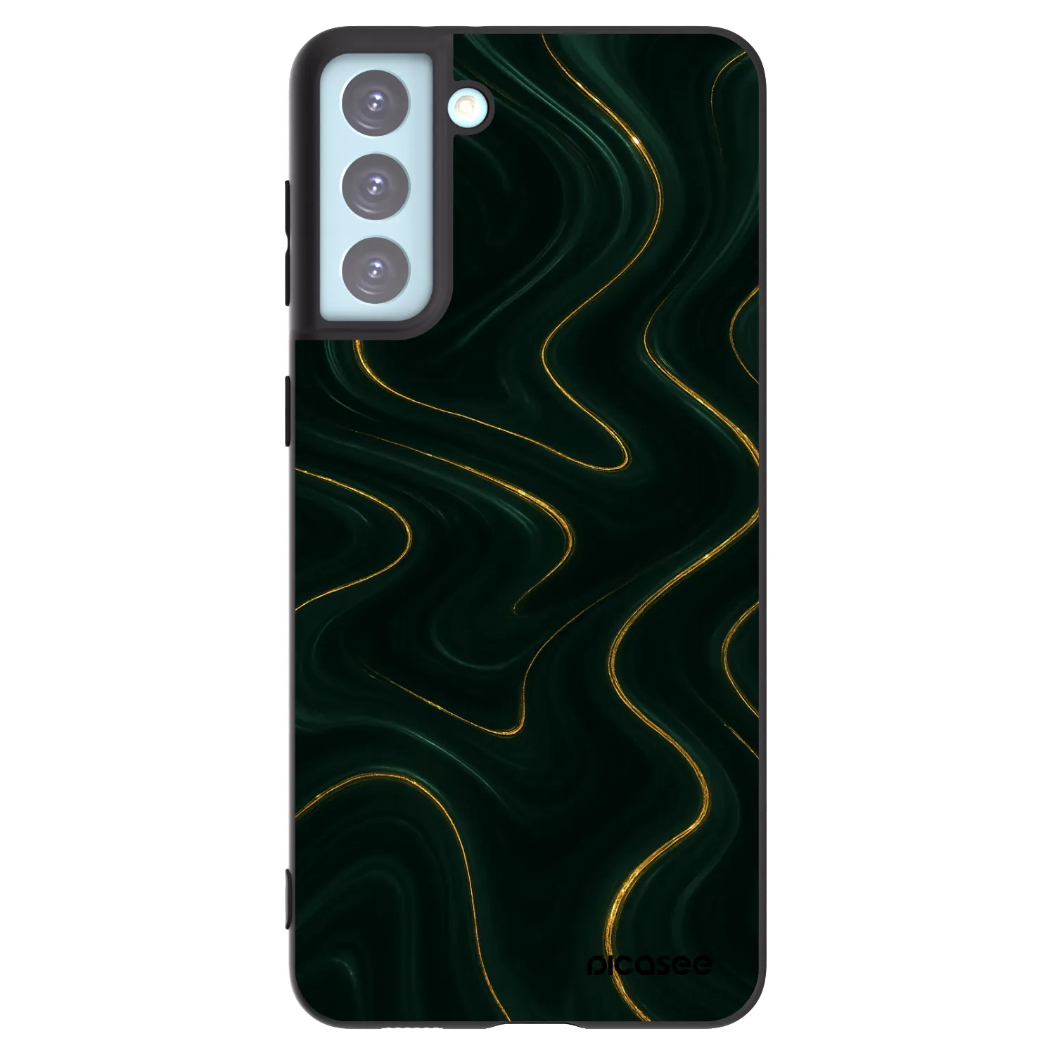 Picasee silikonski črni ovitek za Samsung Galaxy S21+ 5G G996F - Vawes