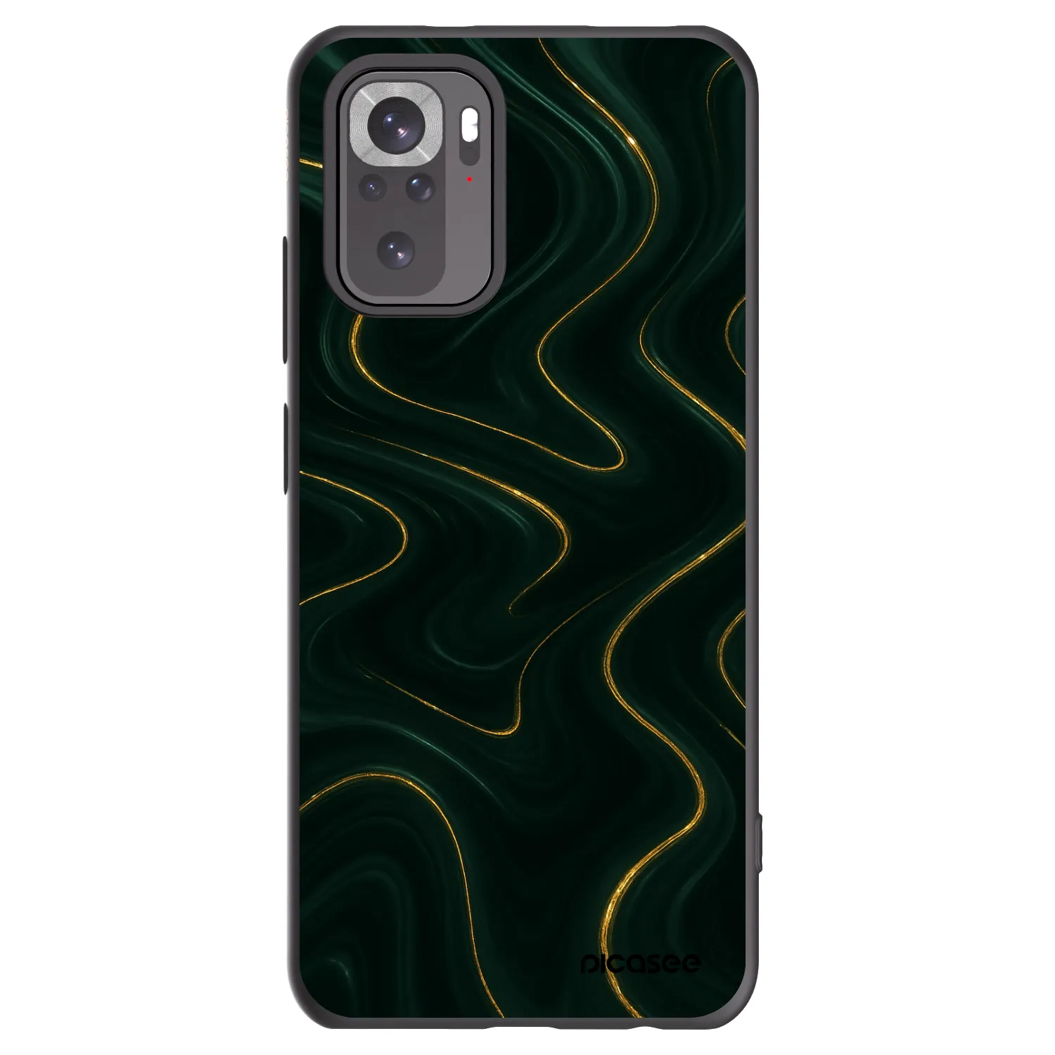 Picasee silikonski črni ovitek za Xiaomi Redmi Note 10 - Vawes