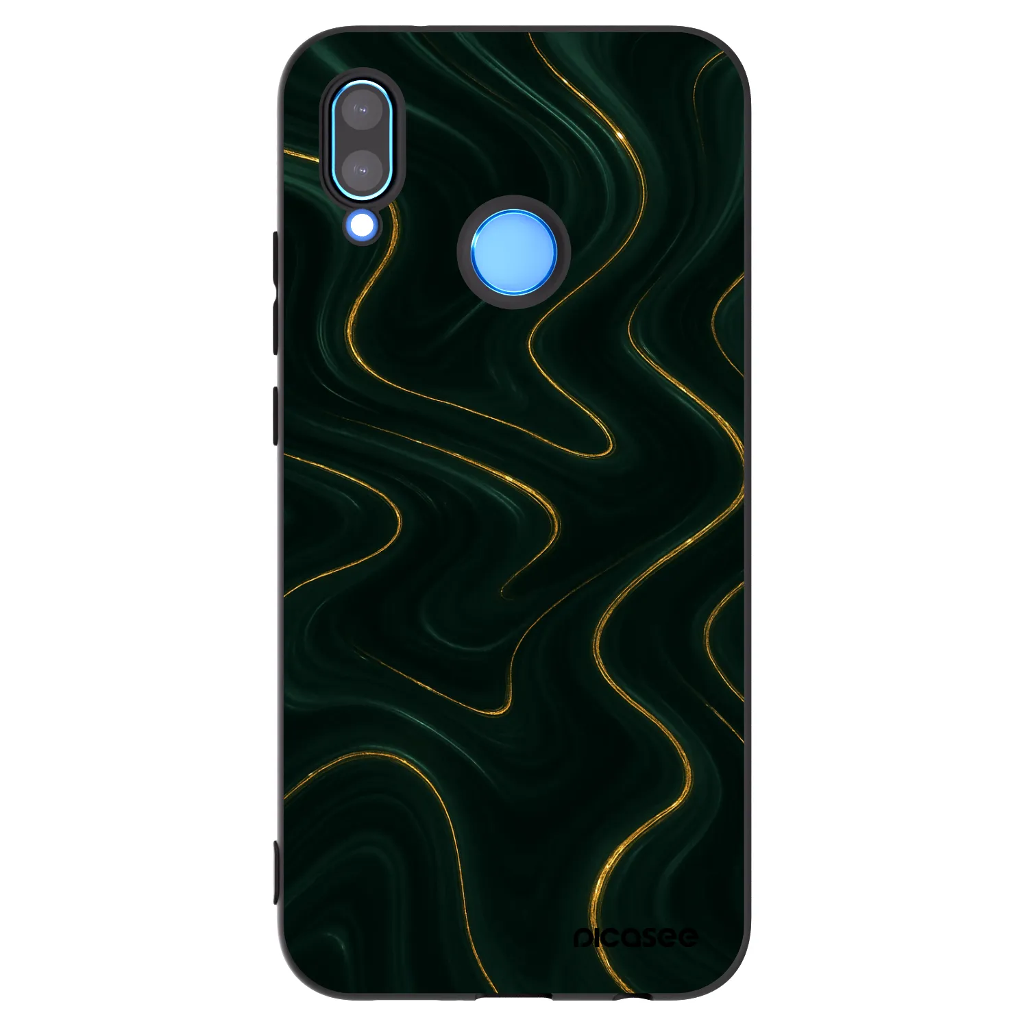 Picasee silikonski črni ovitek za Huawei P20 Lite - Vawes