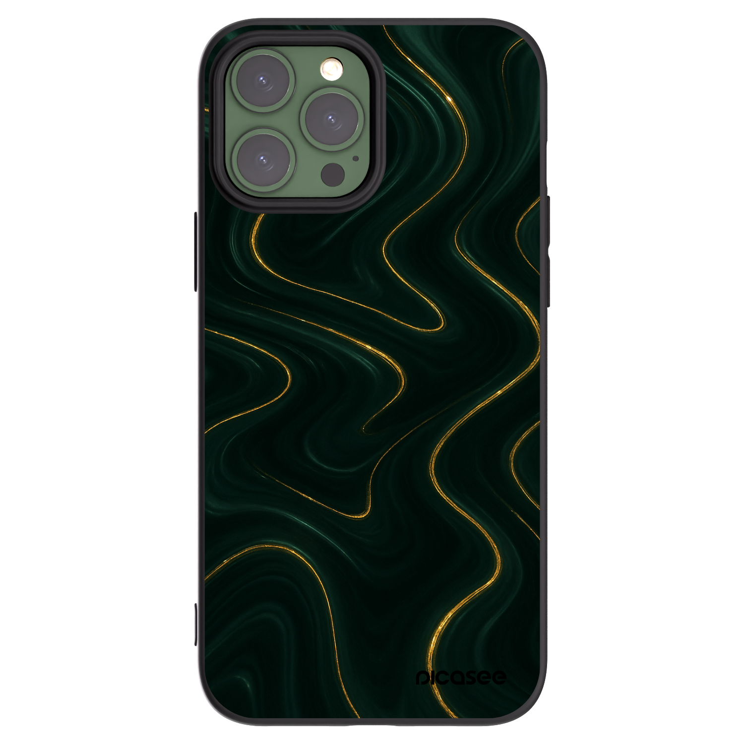 Picasee silikonski črni ovitek za Apple iPhone 13 Pro Max - Vawes