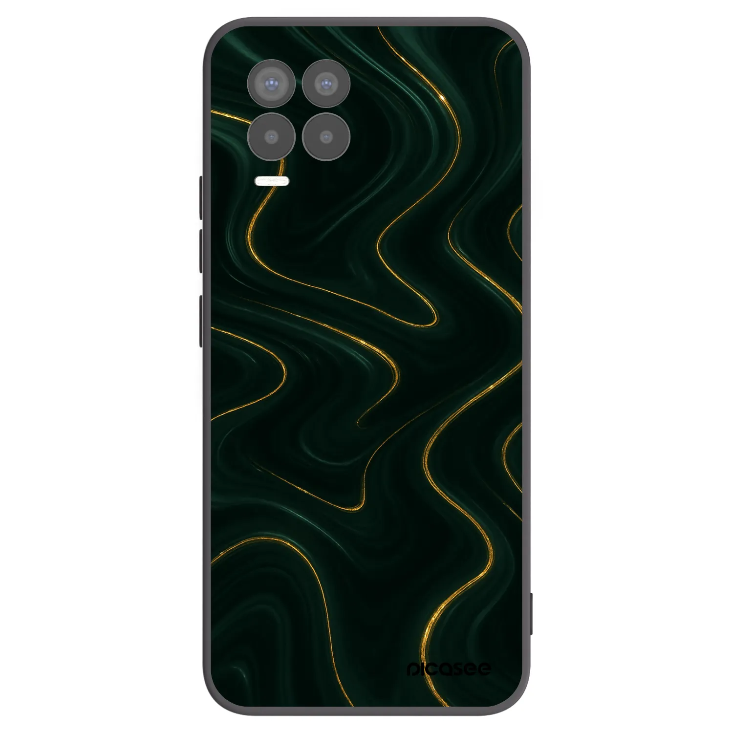 Picasee silikonski črni ovitek za Realme 8 4G - Vawes
