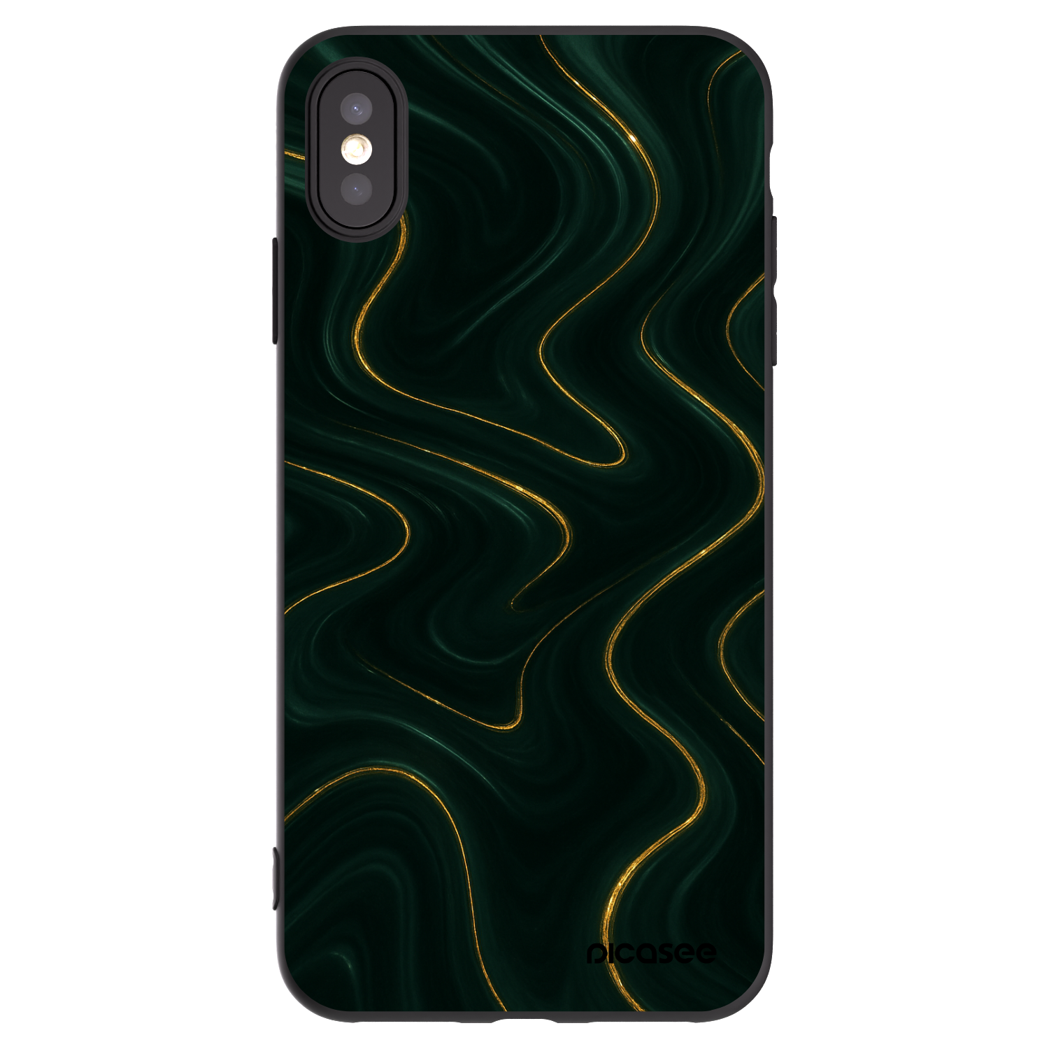 Picasee silikonski črni ovitek za Apple iPhone XS Max - Vawes