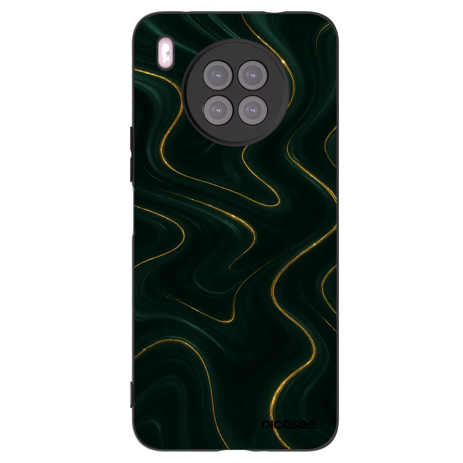 Picasee silikonski črni ovitek za Huawei Nova 8i - Vawes