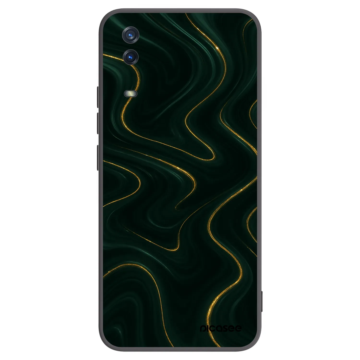 Picasee silikonski črni ovitek za Vivo Y11s - Vawes