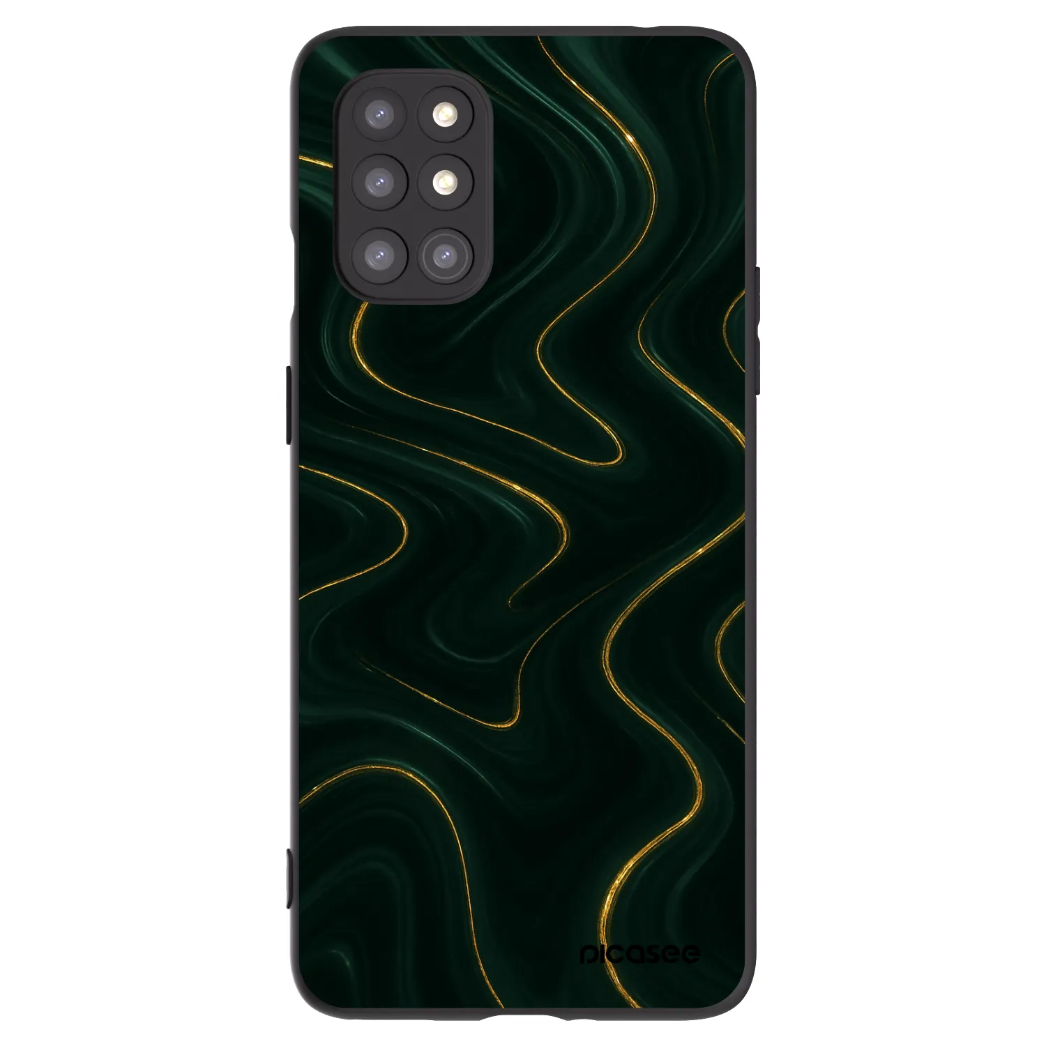 Picasee silikonski črni ovitek za OnePlus 8T - Vawes