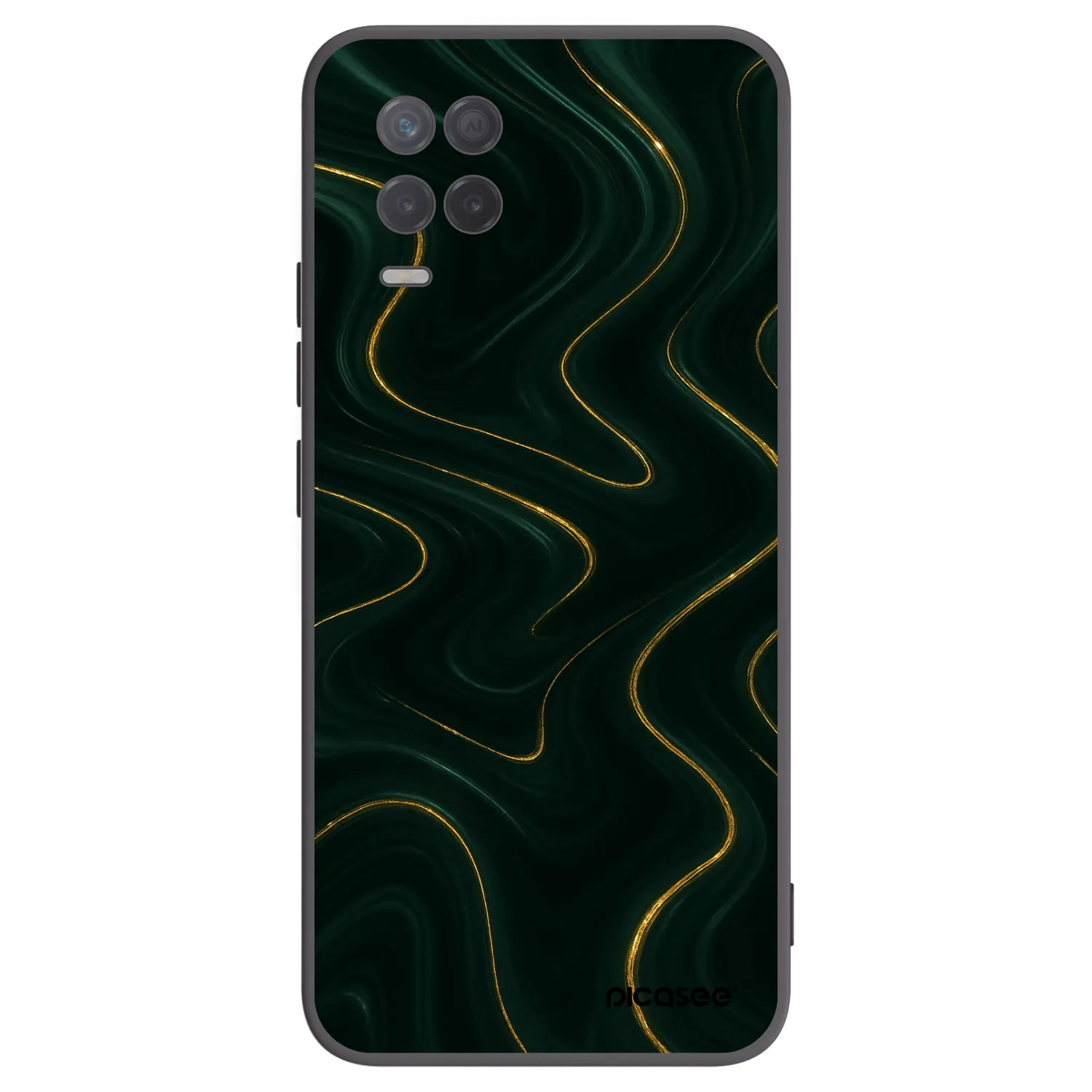 Picasee silikonski črni ovitek za Realme 8 5G - Vawes