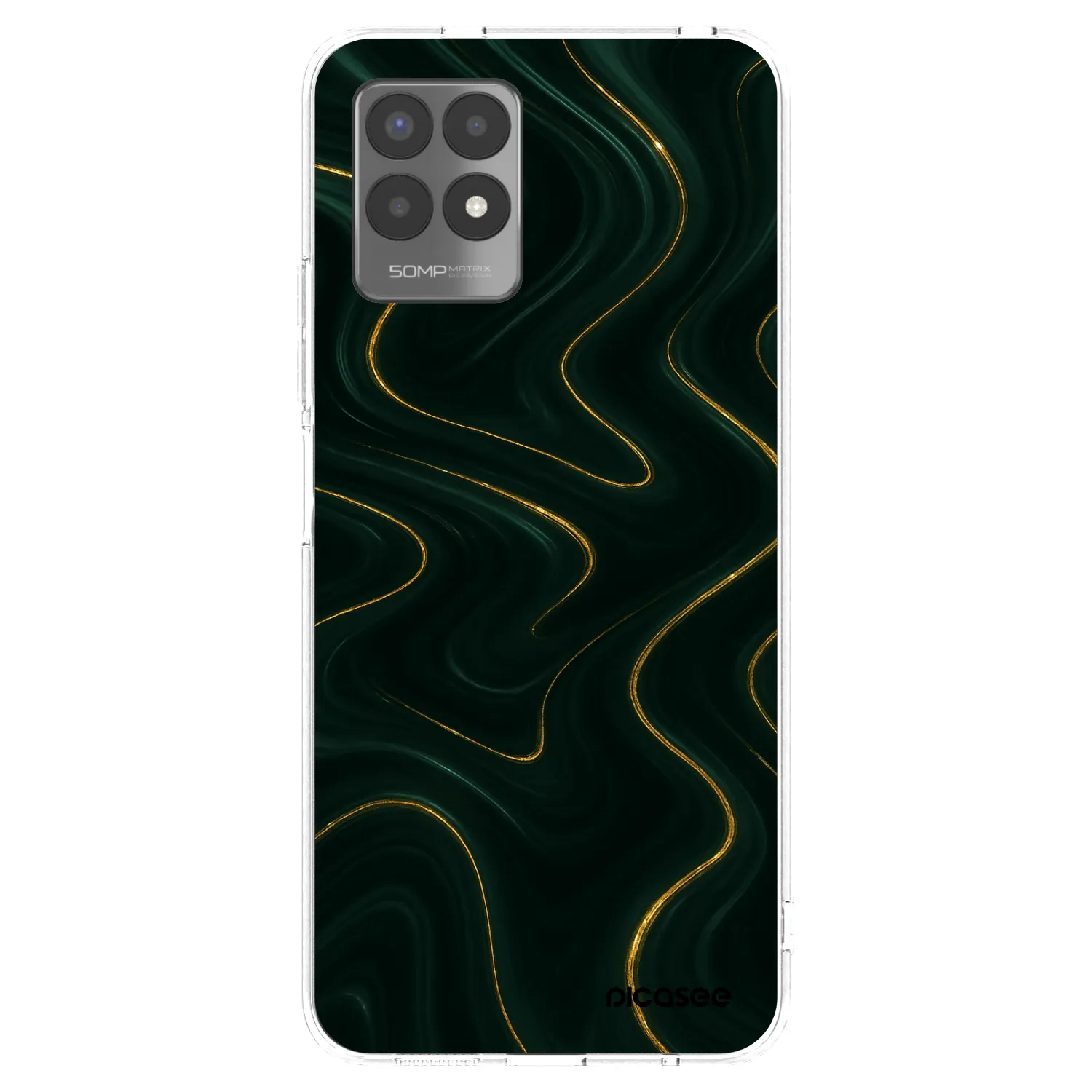 Picasee silikonski prozorni ovitek za Realme 8i - Vawes