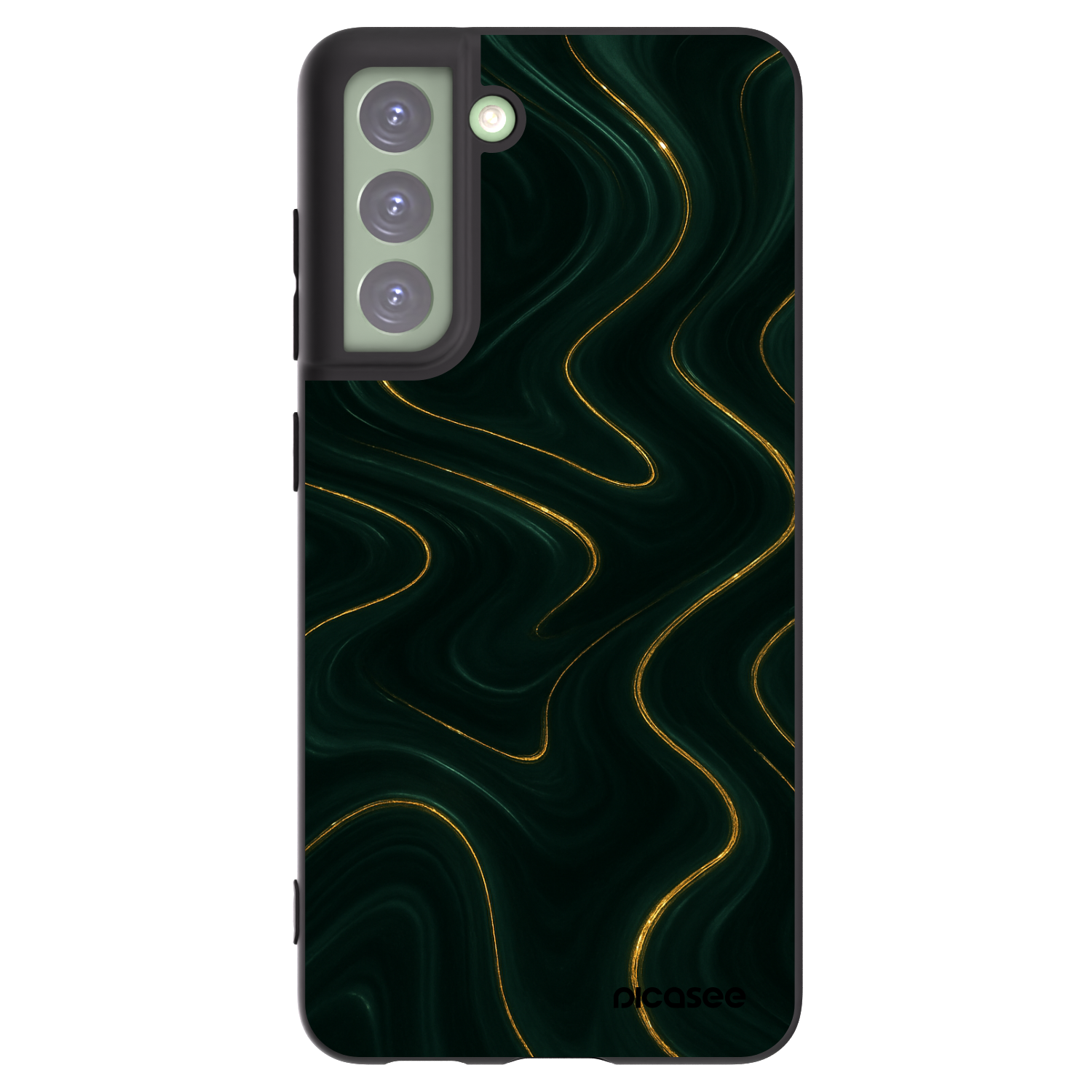 Picasee silikonski črni ovitek za Samsung Galaxy S21 FE 5G - Vawes