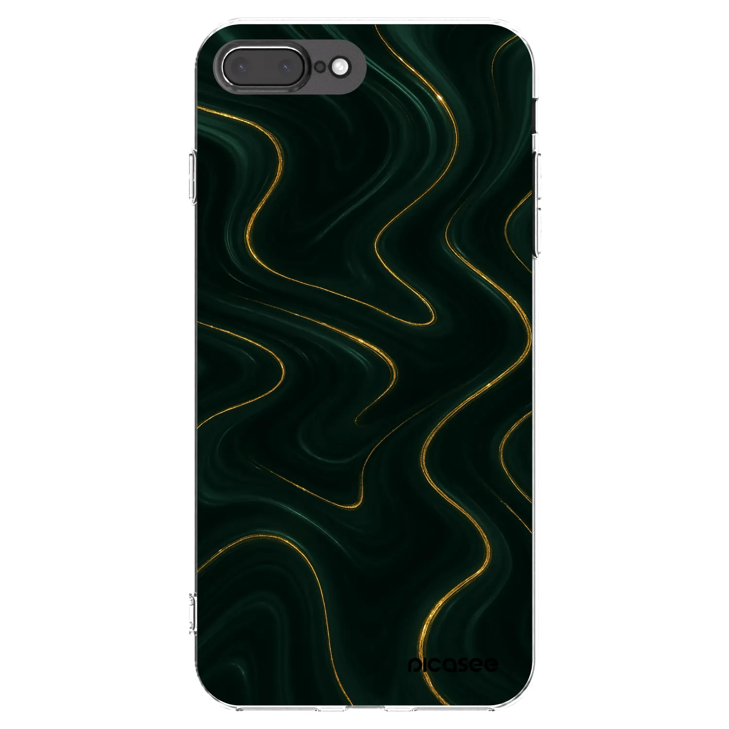 Picasee silikonski prozorni ovitek za Apple iPhone 7 Plus - Vawes