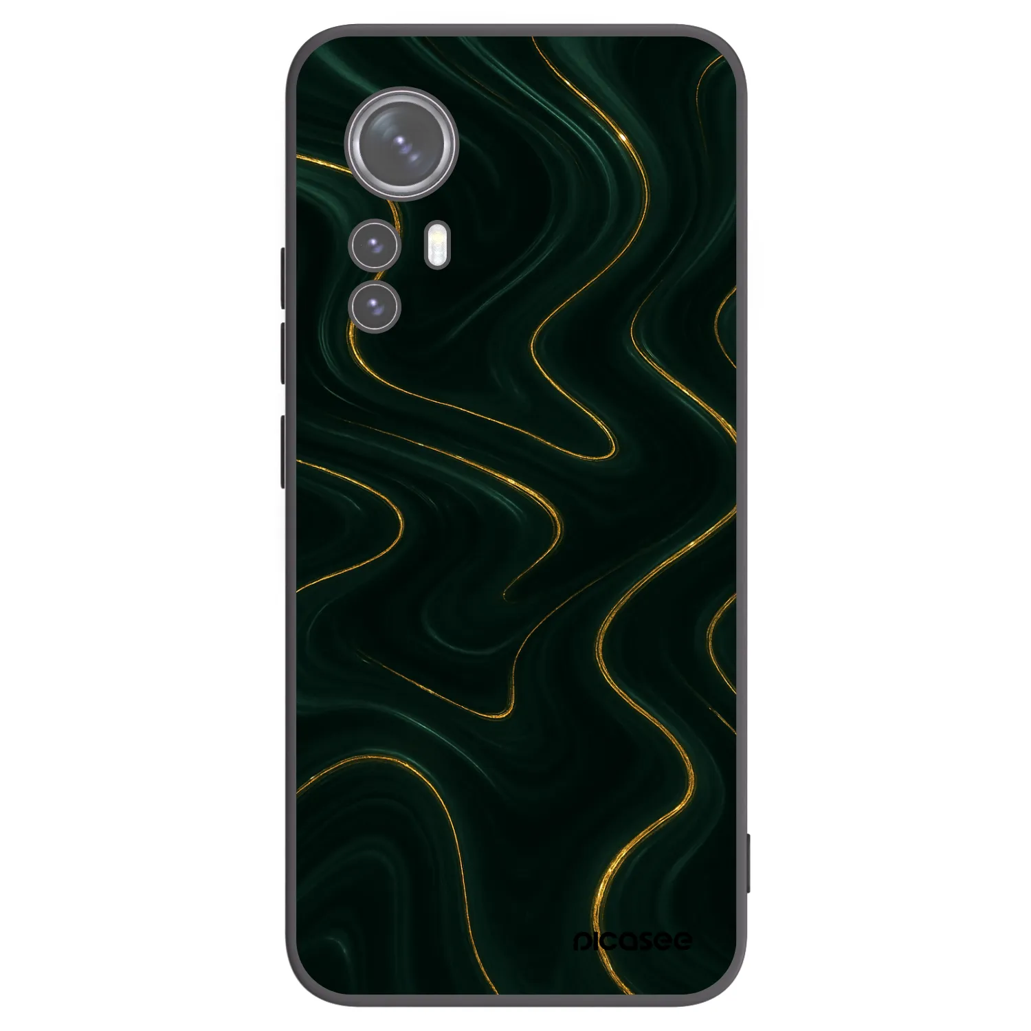 Picasee silikonski črni ovitek za Xiaomi 12 - Vawes
