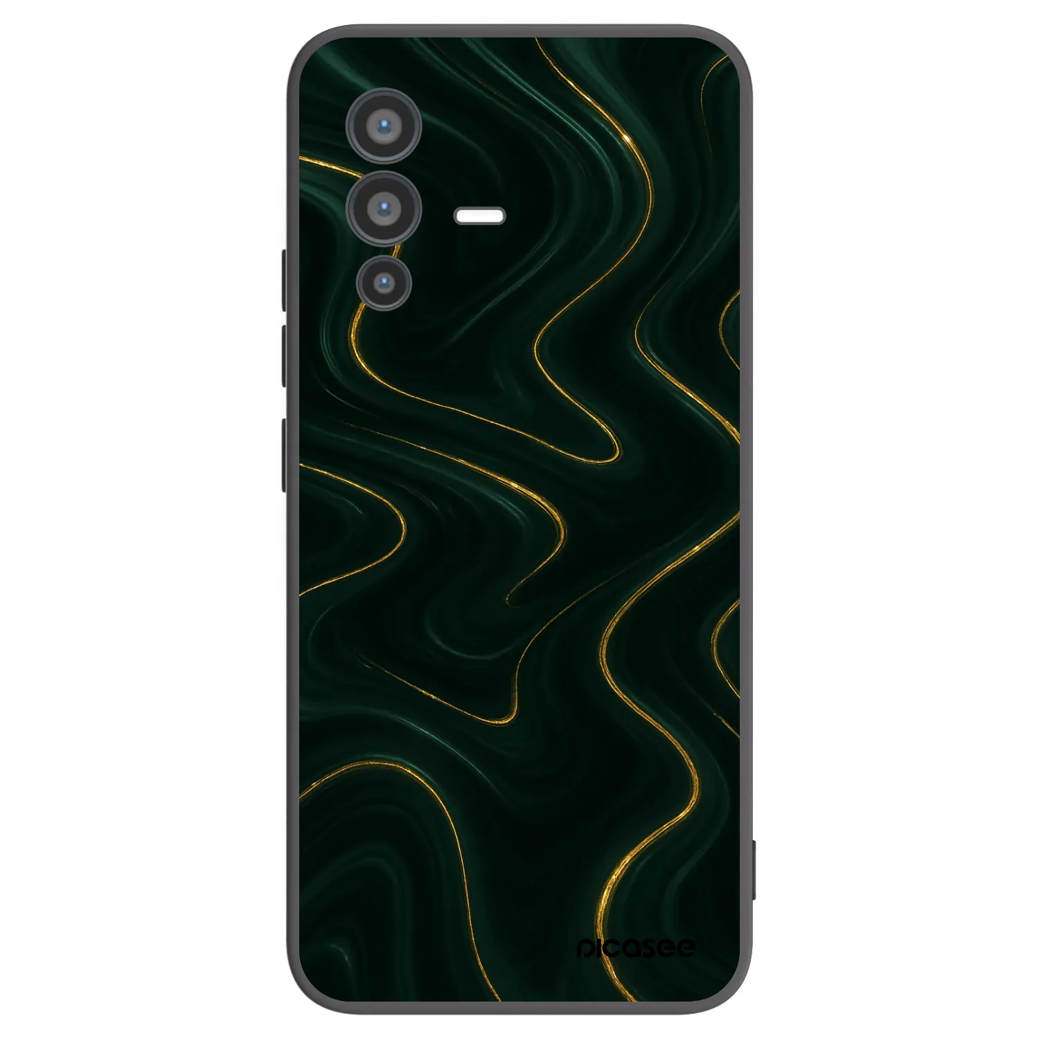 Picasee silikonski črni ovitek za Vivo V23 5G - Vawes