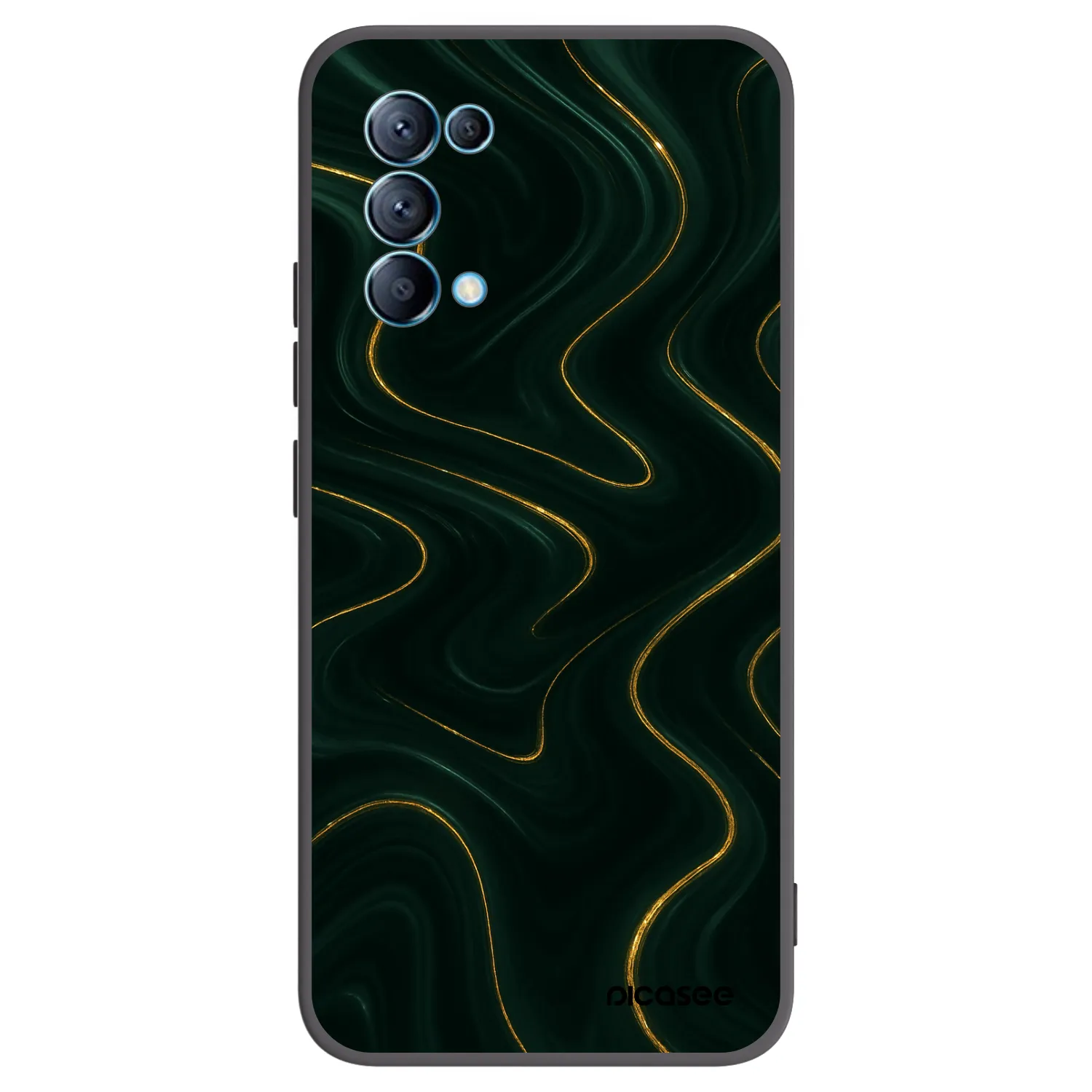 Picasee silikonski črni ovitek za OPPO Reno 5 5G - Vawes