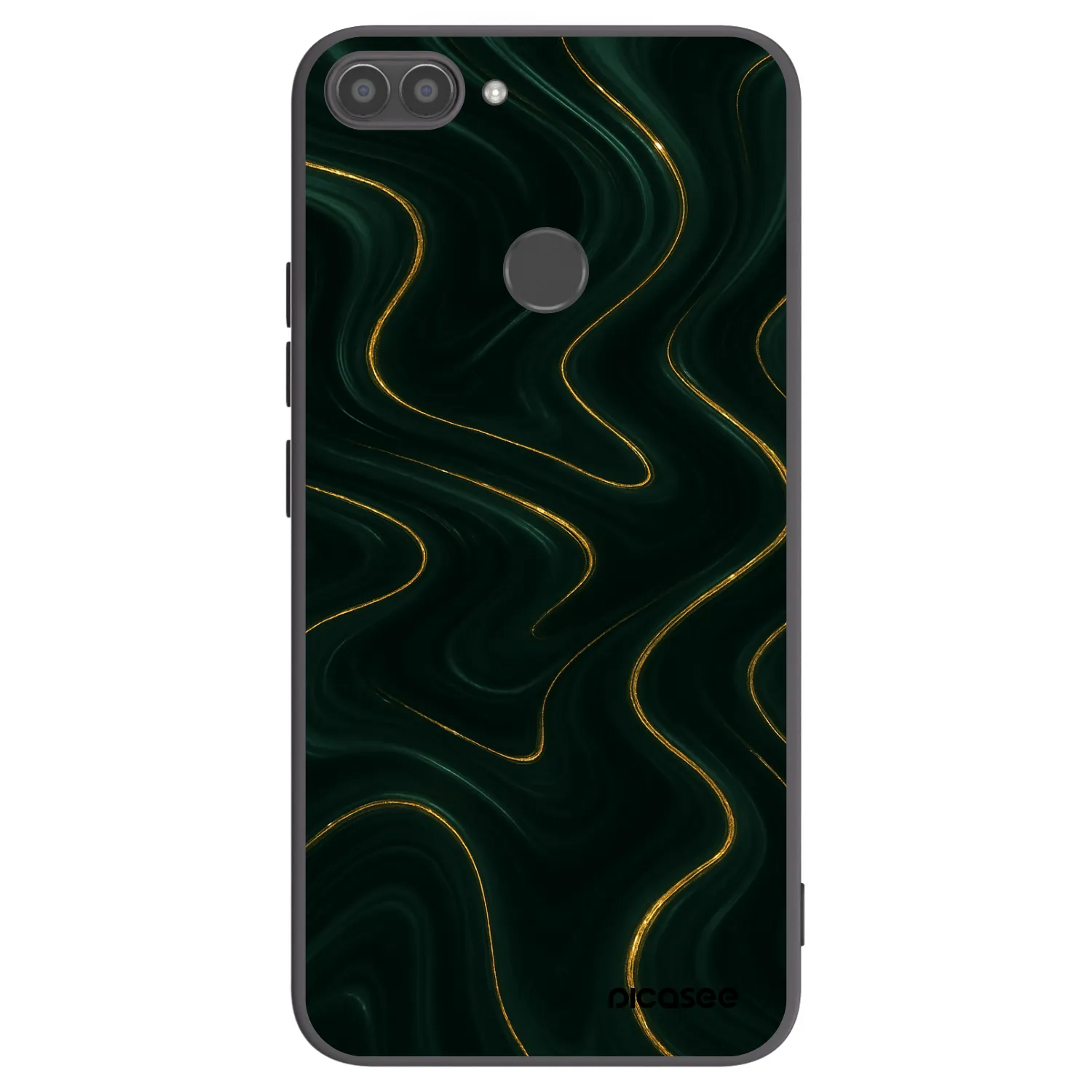 Picasee silikonski črni ovitek za Huawei P Smart - Vawes