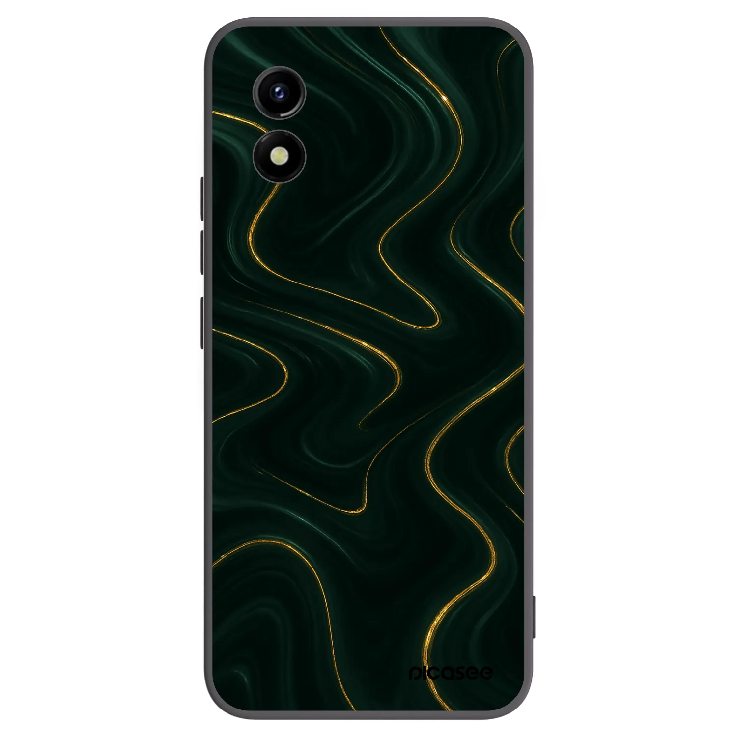 Picasee silikonski črni ovitek za Vivo Y01 - Vawes