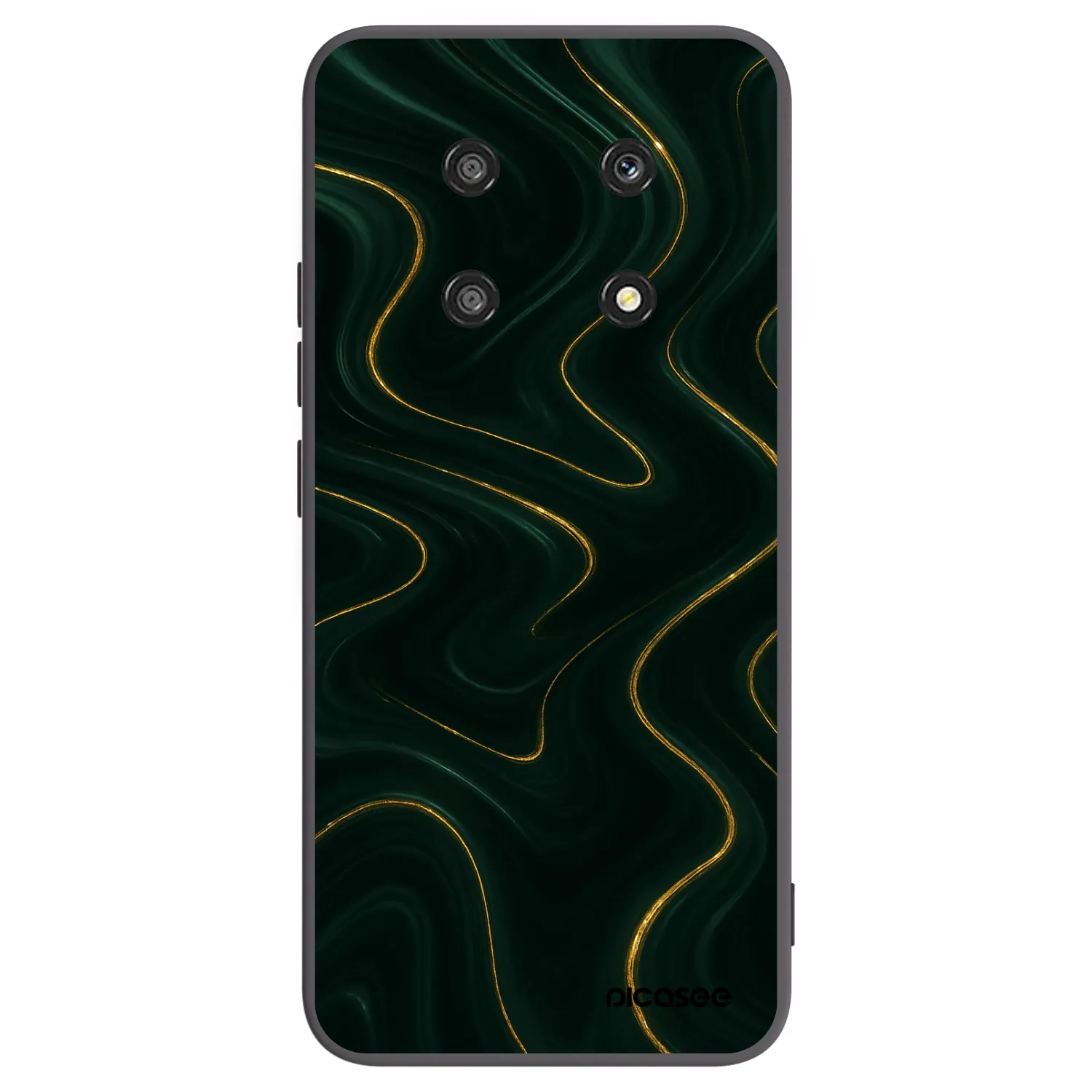 Picasee silikonski črni ovitek za Honor Magic4 Lite 5G - Vawes