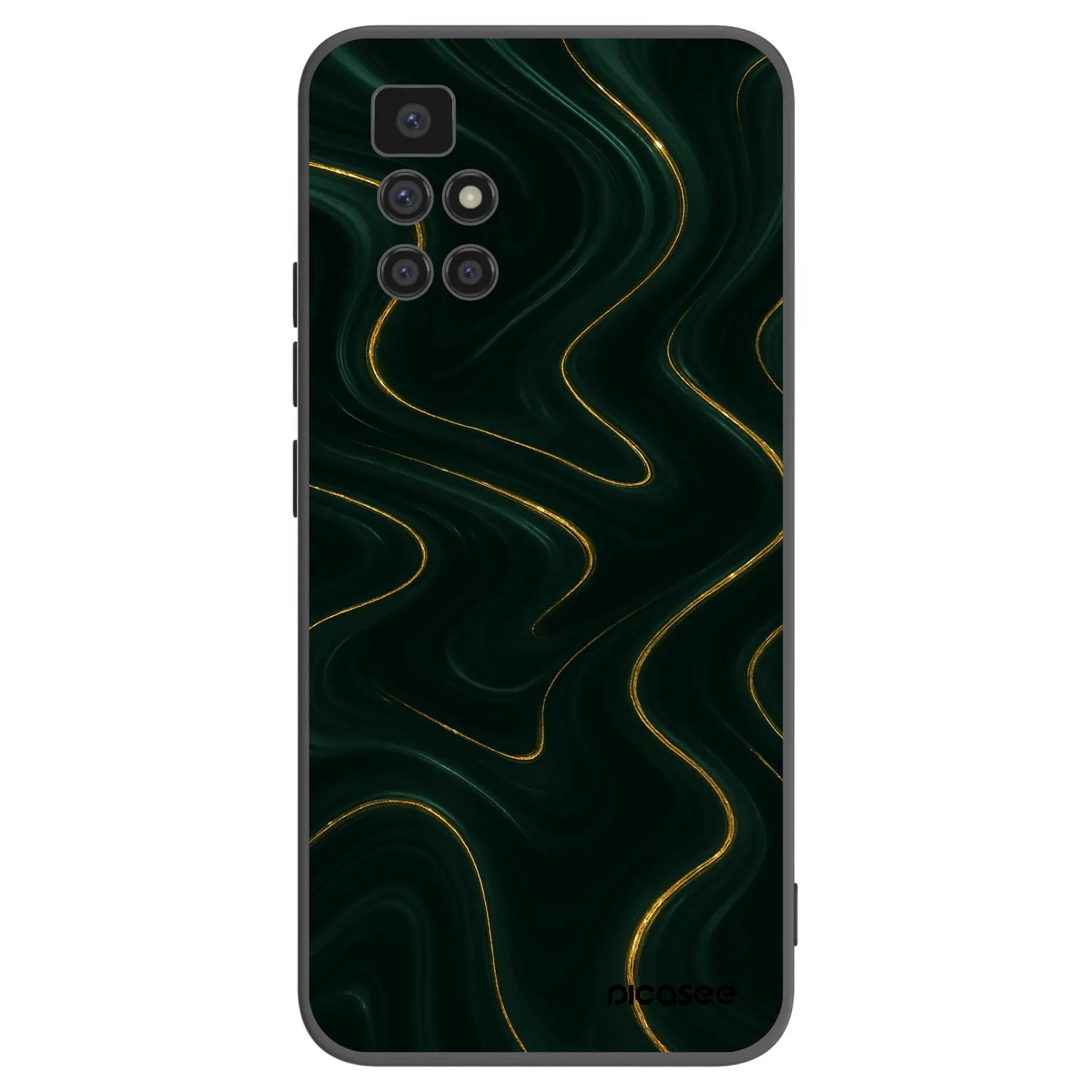 Picasee silikonski črni ovitek za Xiaomi Redmi 10 (2022) - Vawes