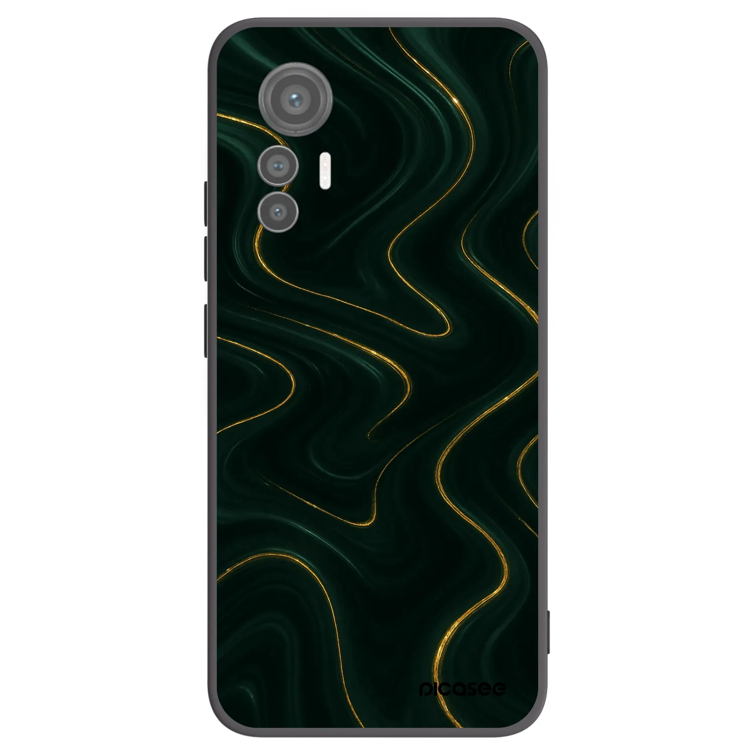 Picasee silikonski črni ovitek za Xiaomi 12 Lite - Vawes