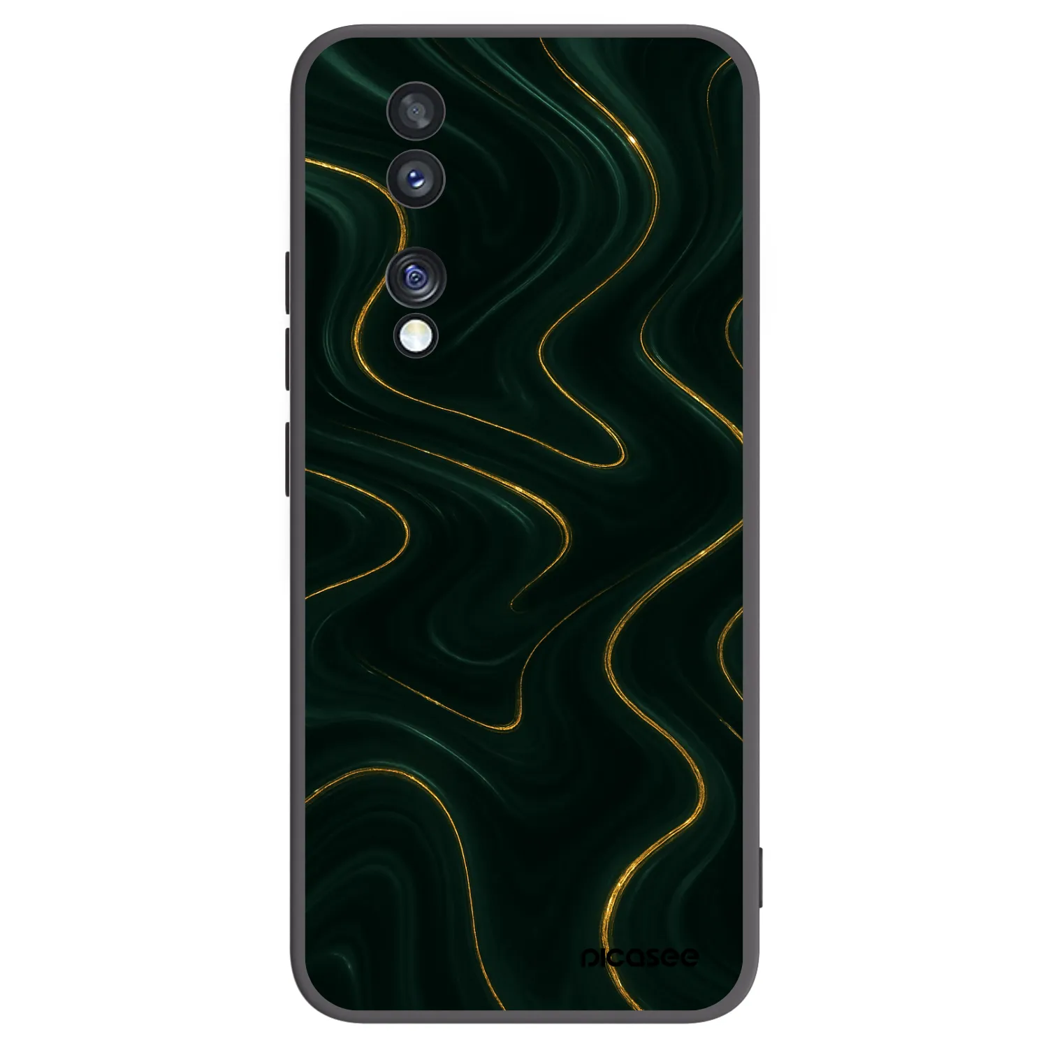 Picasee silikonski črni ovitek za Honor 70 - Vawes