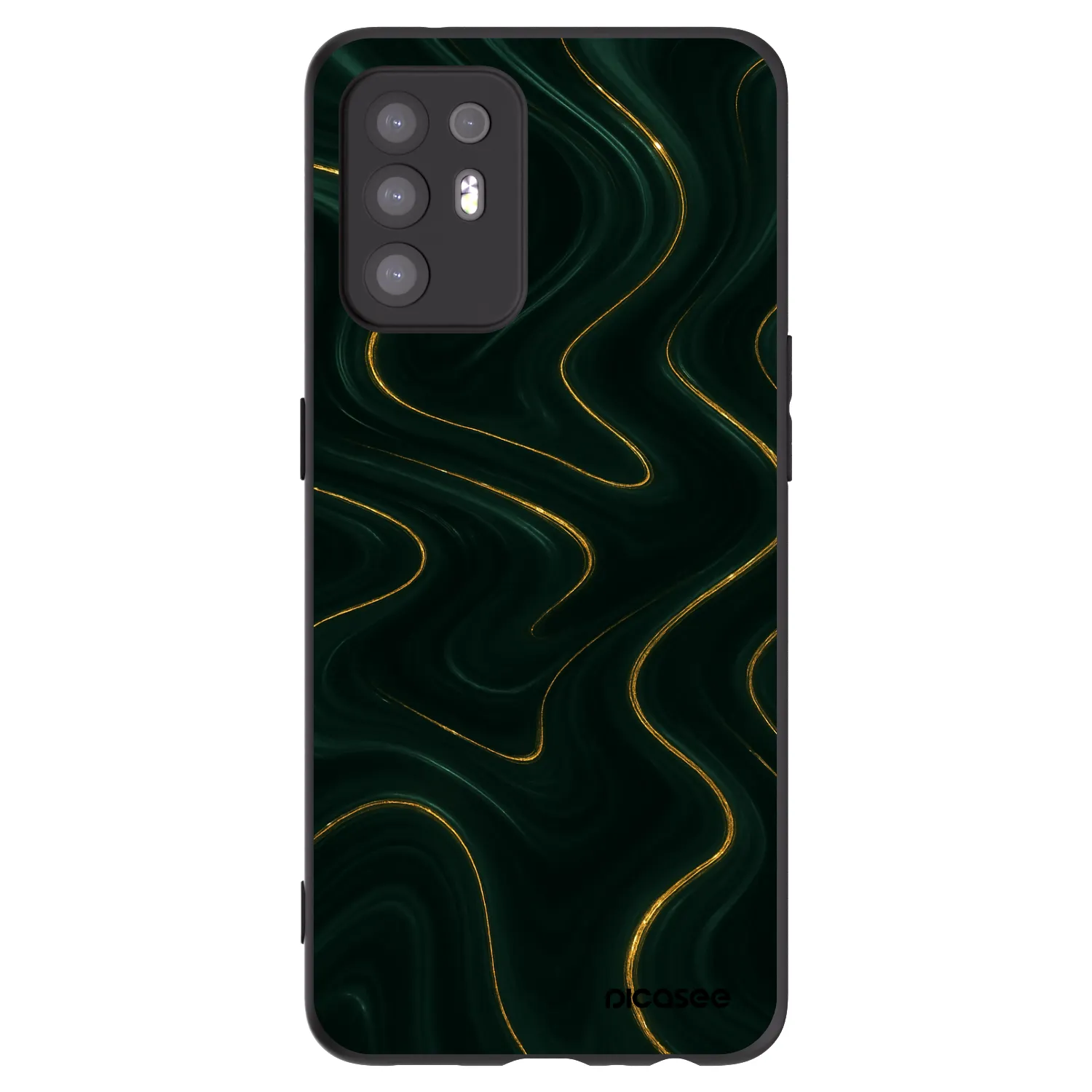 Picasee silikonski črni ovitek za OPPO A94 5G - Vawes
