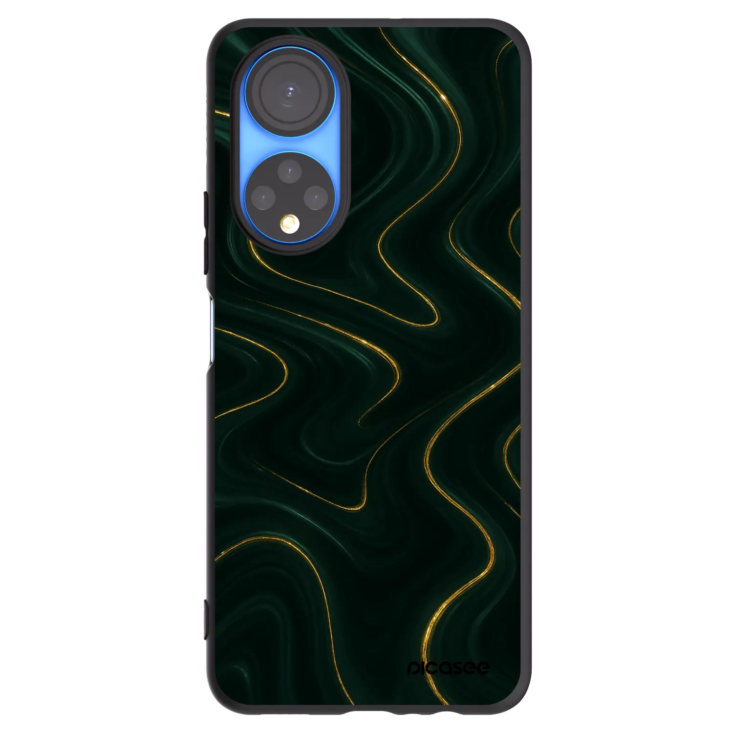 Picasee silikonski črni ovitek za Honor X7 - Vawes