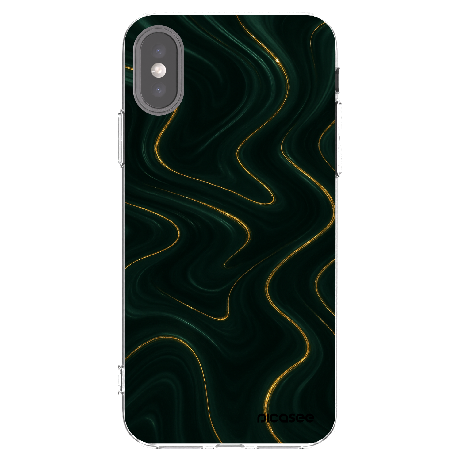 Picasee silikonski prozorni ovitek za Apple iPhone X/XS - Vawes