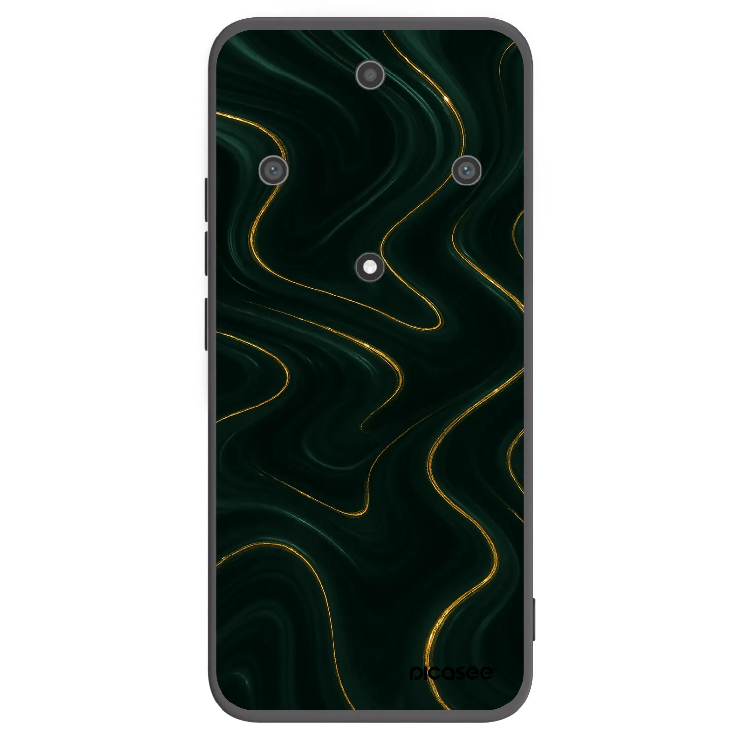 Picasee silikonski črni ovitek za Honor Magic5 Lite 5G - Vawes
