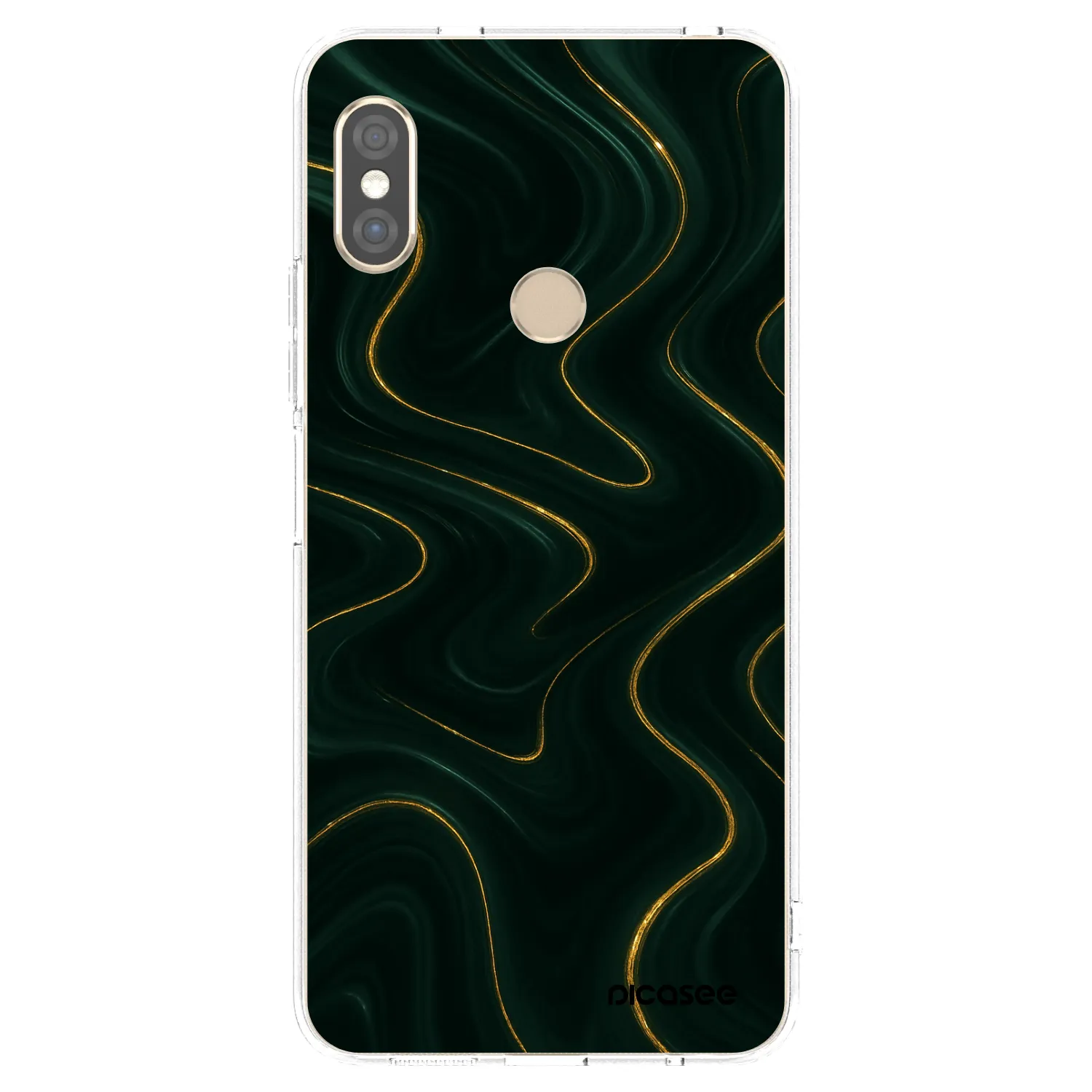 Picasee silikonski prozorni ovitek za Xiaomi Redmi Note 5 Global - Vawes