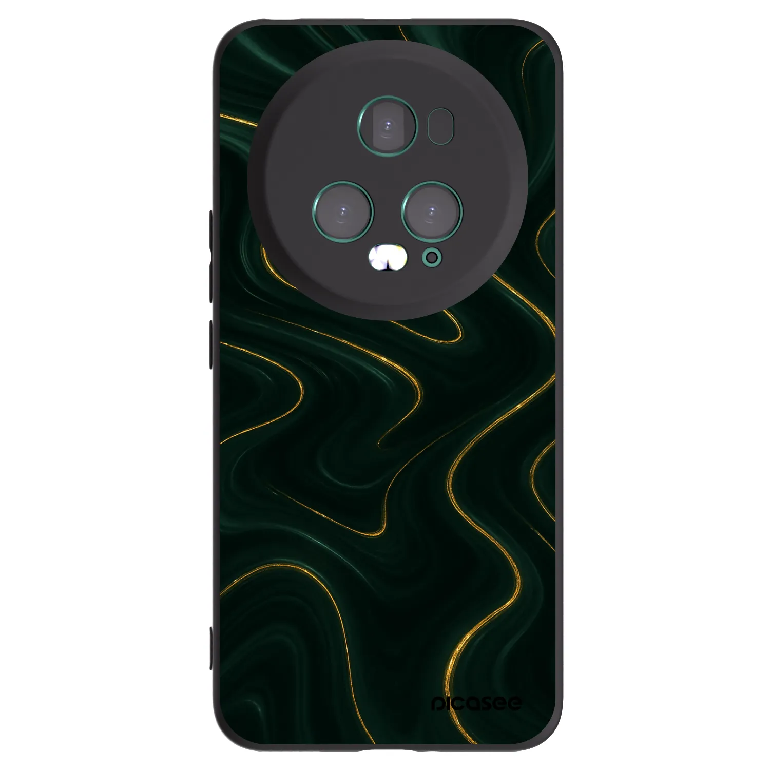 Picasee silikonski črni ovitek za Honor Magic5 Pro - Vawes