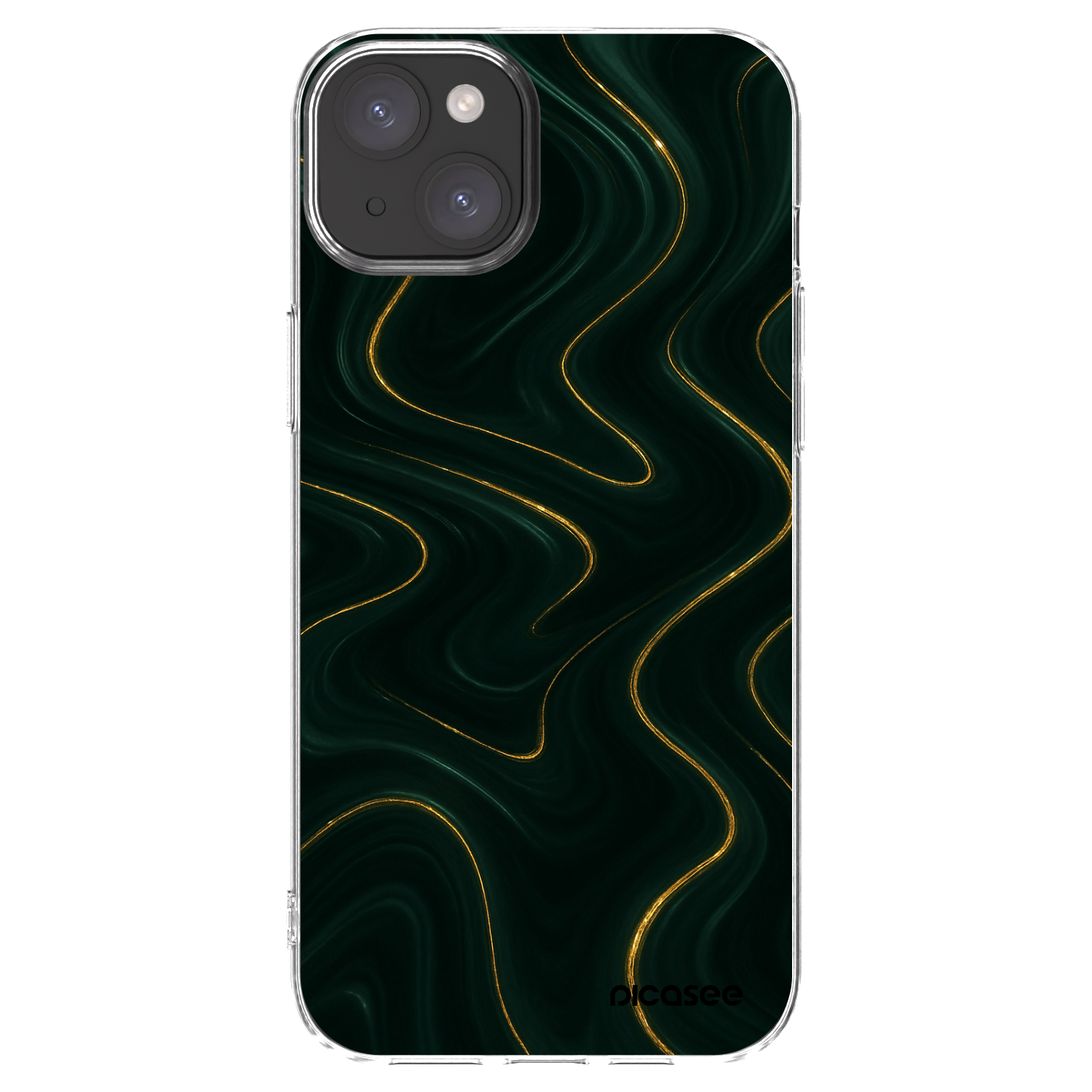 Picasee silikonski prozorni ovitek za Apple iPhone 15 Plus - Vawes