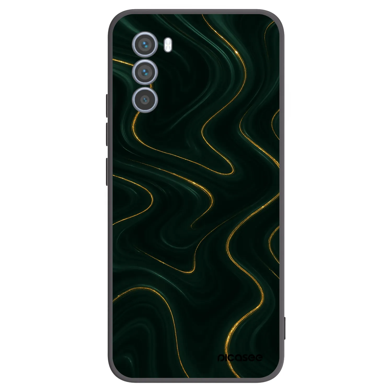 Picasee silikonski črni ovitek za Motorola Moto G62 - Vawes