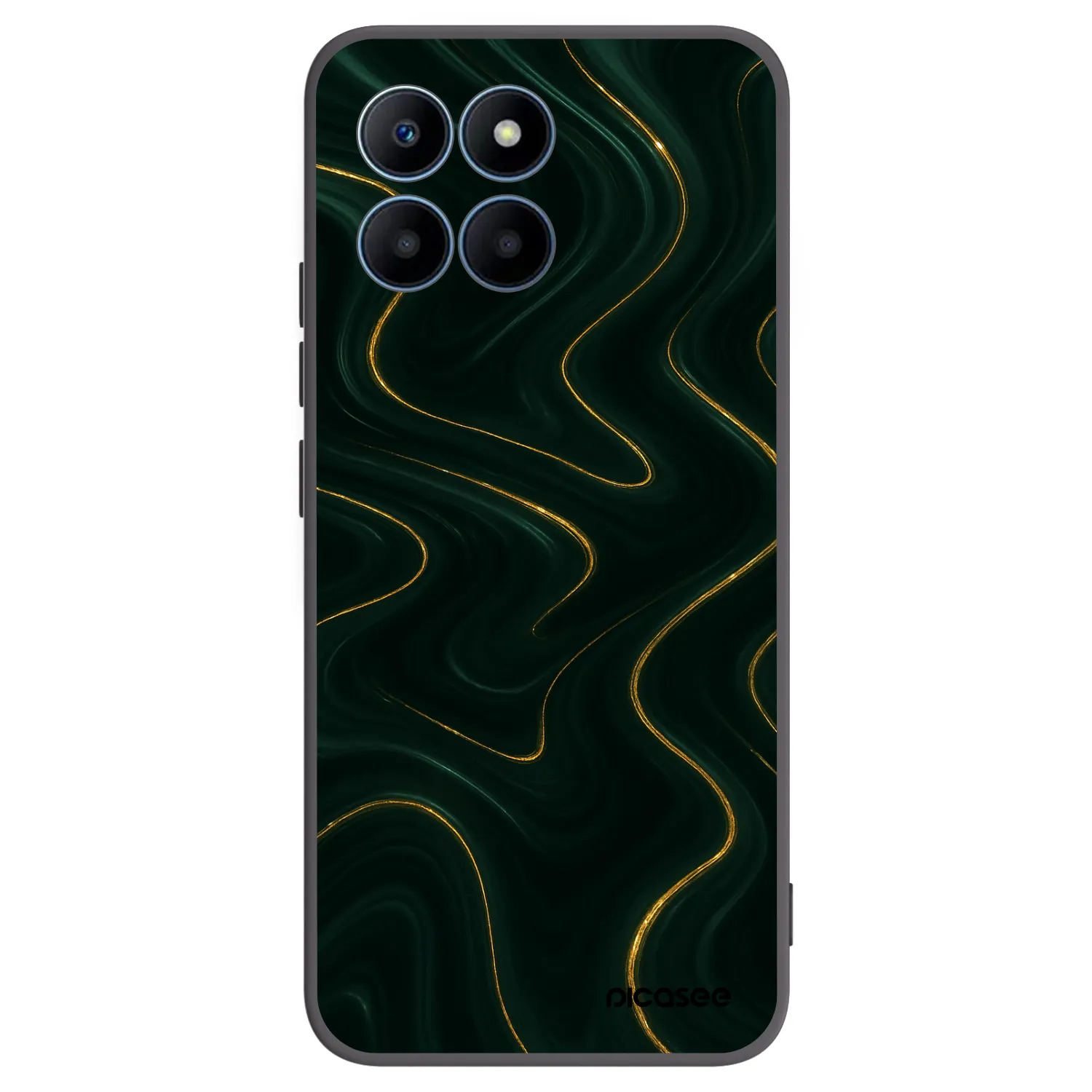 Picasee silikonski črni ovitek za Honor 70 Lite - Vawes