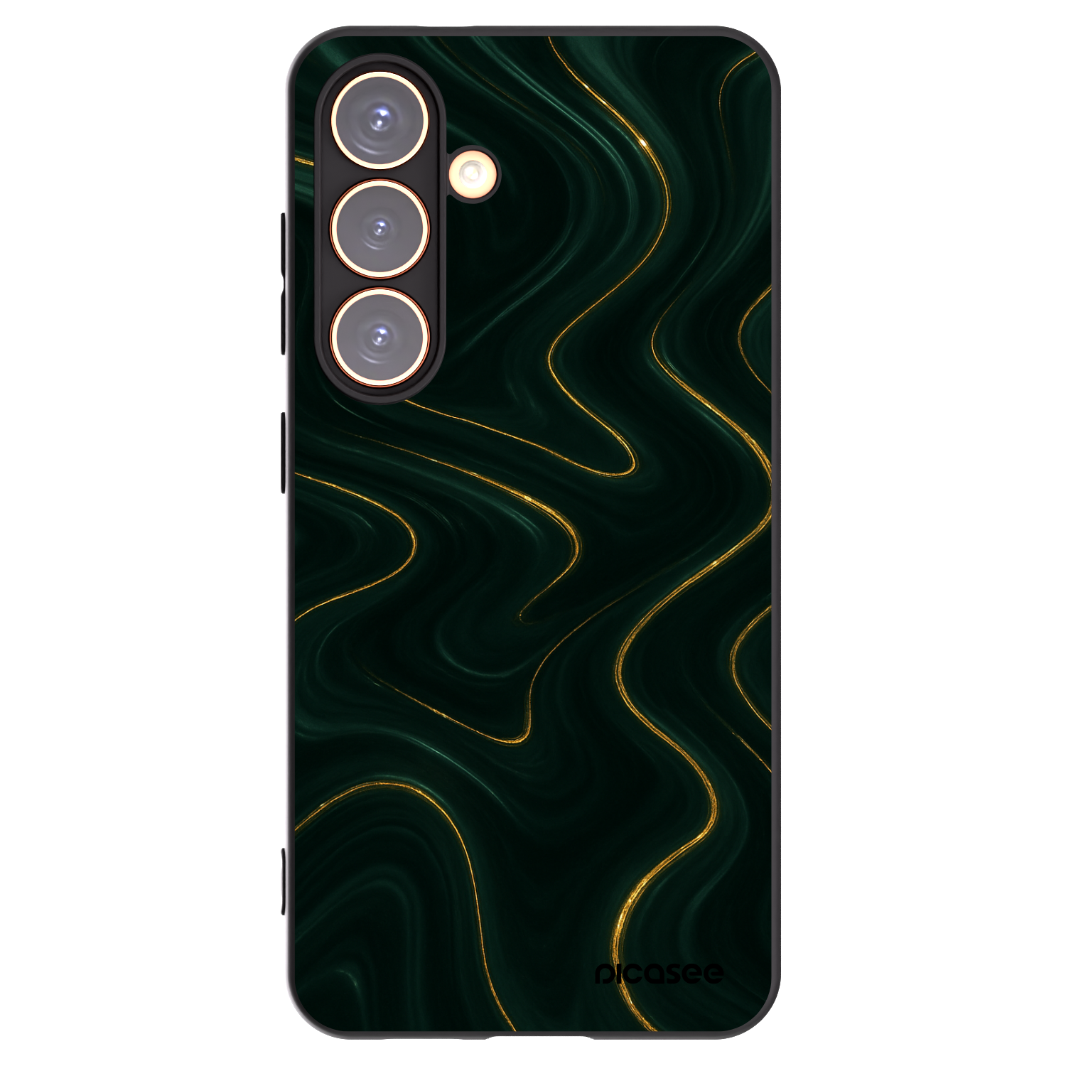 Picasee silikonski črni ovitek za Samsung Galaxy S24 S921B 5G - Vawes