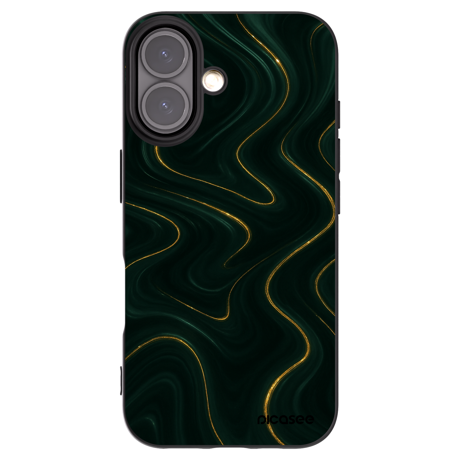 Picasee silikonski črni ovitek za Apple iPhone 16 - Vawes