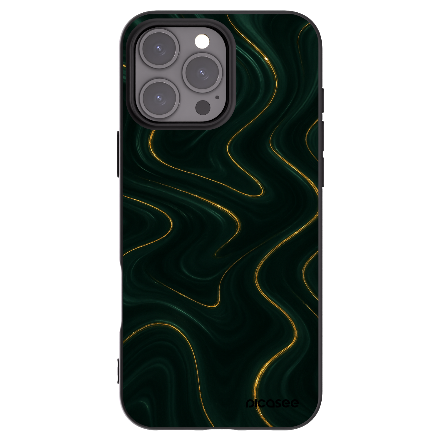 Picasee silikonski črni ovitek za Apple iPhone 16 Pro Max - Vawes
