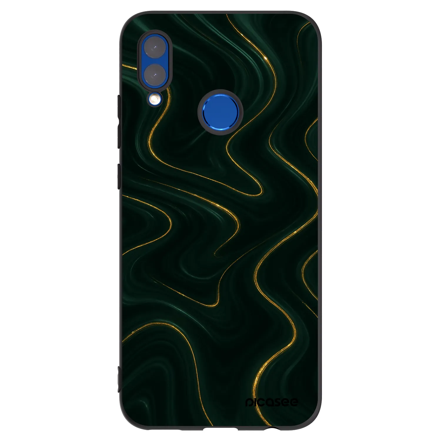 Picasee silikonski črni ovitek za Honor 10 Lite - Vawes