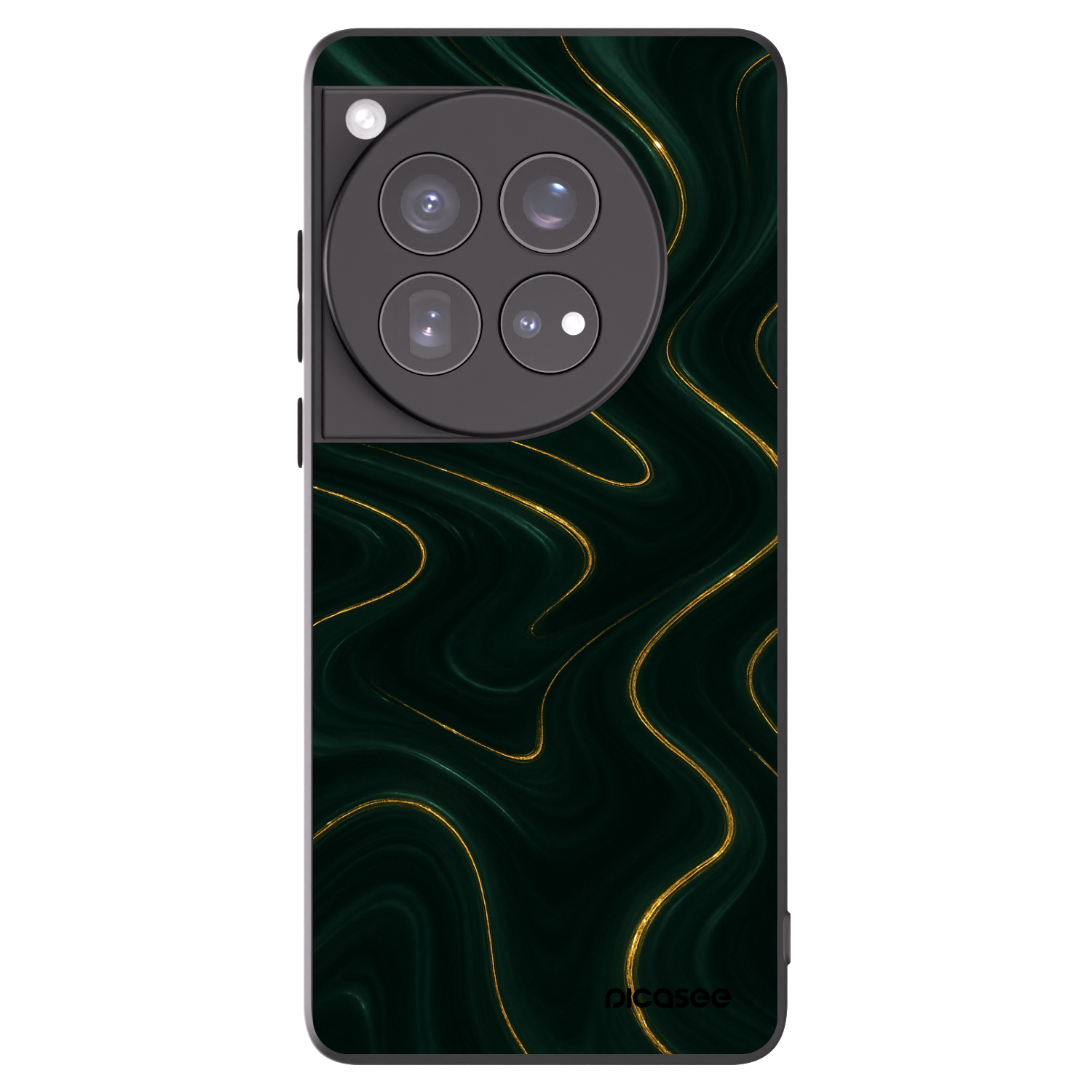 Picasee silikonski črni ovitek za OnePlus 12 5G - Vawes