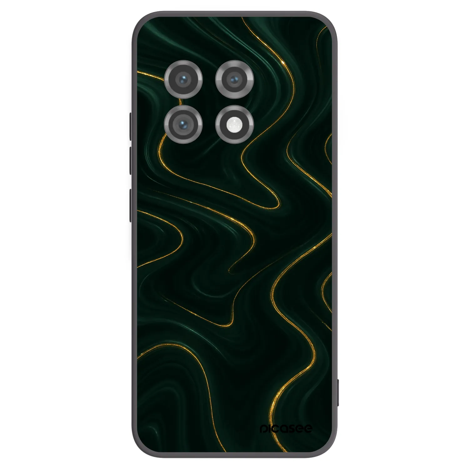 Picasee silikonski črni ovitek za OnePlus 11 5G - Vawes