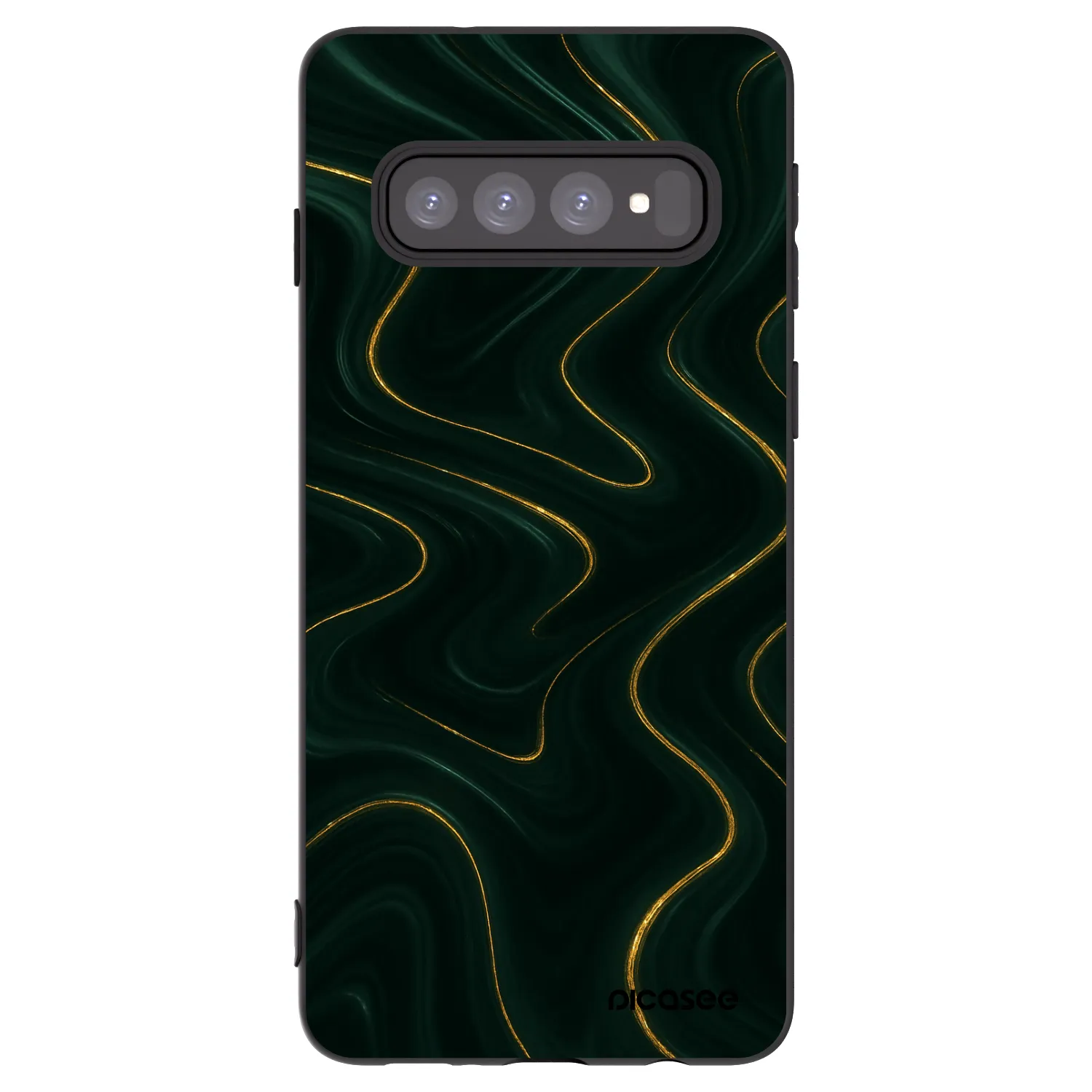 Picasee silikonski črni ovitek za Samsung Galaxy S10 G973 - Vawes