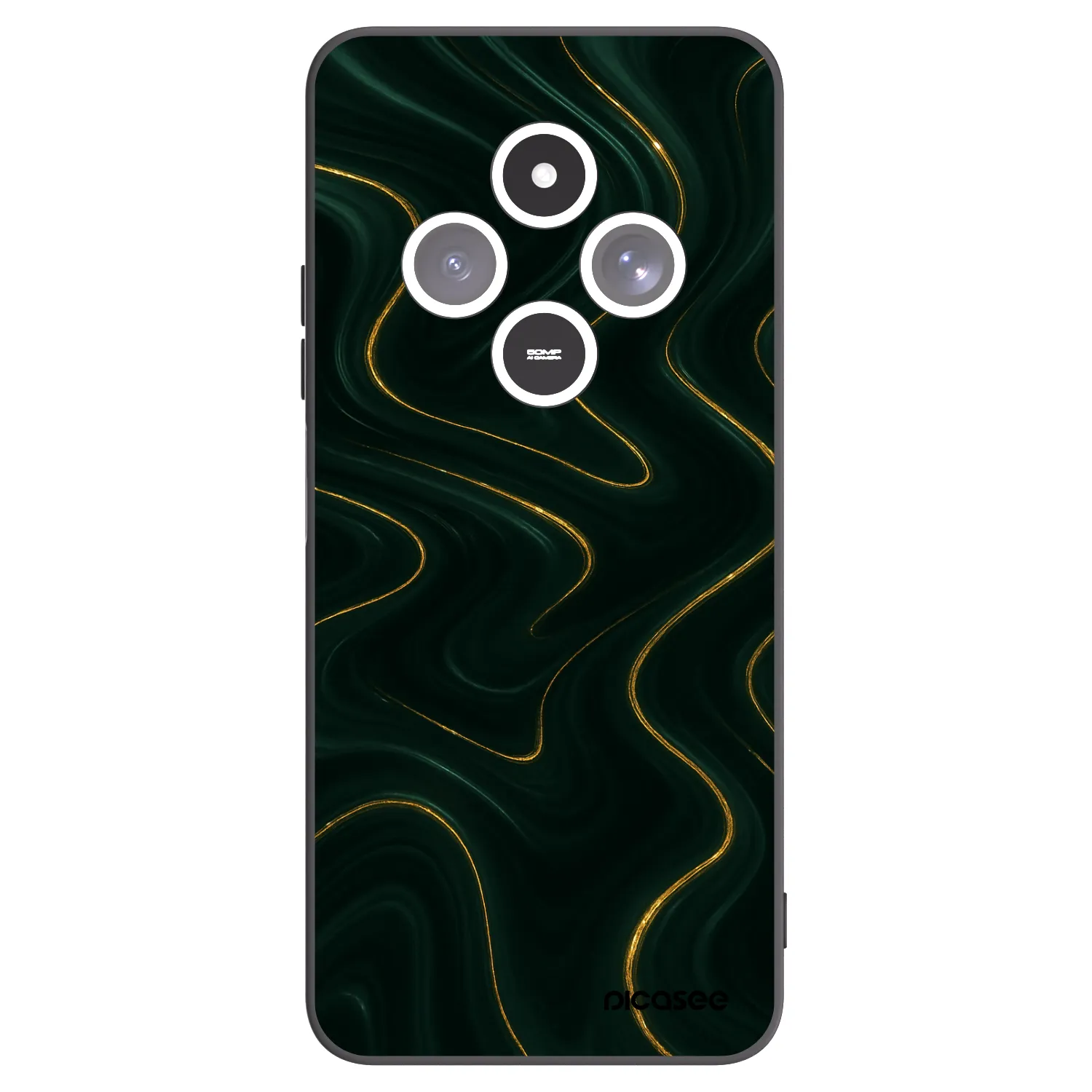 Picasee silikonski črni ovitek za Xiaomi Redmi 14C - Vawes