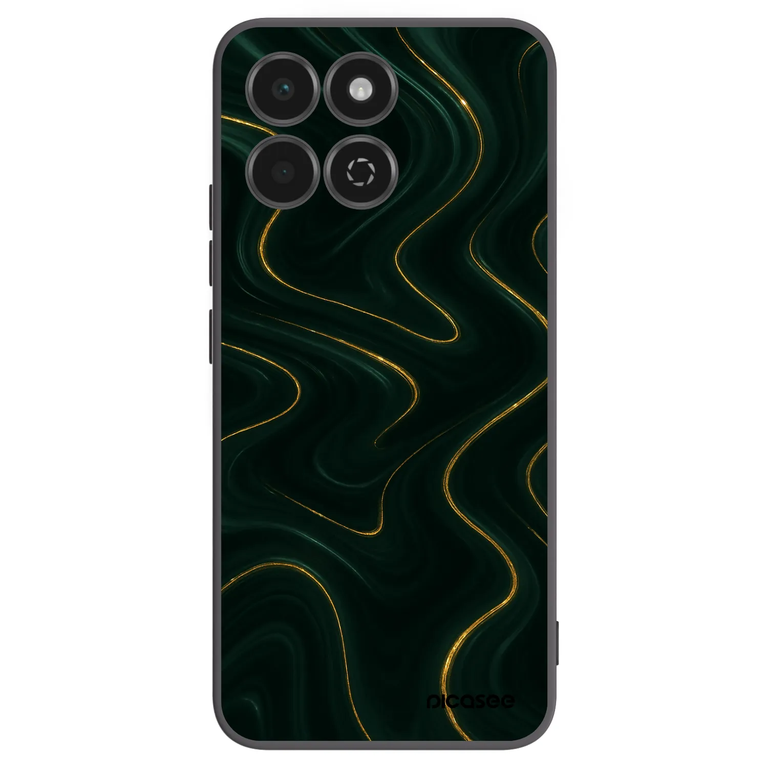 Picasee silikonski črni ovitek za Honor 200 Smart 5G - Vawes