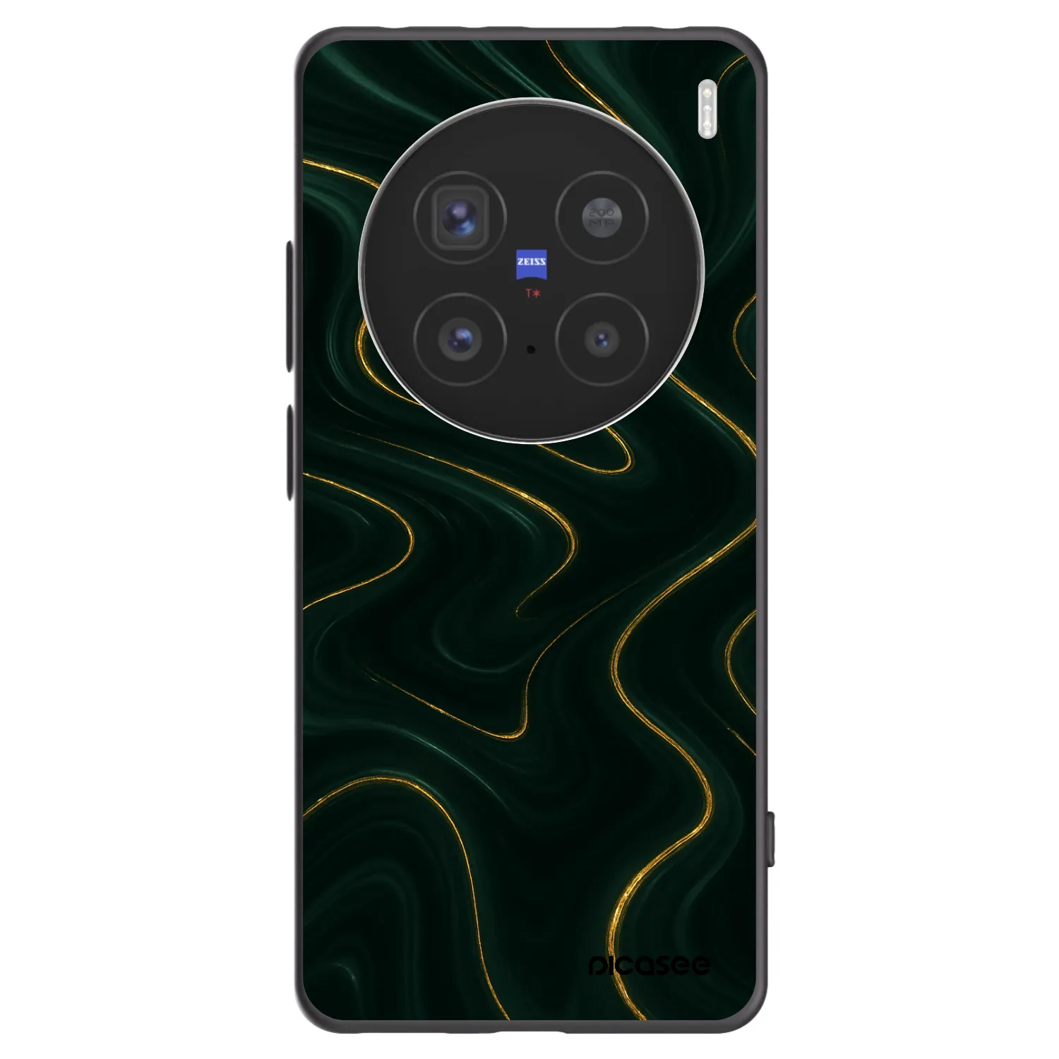 Picasee silikonski črni ovitek za Vivo X200 Pro - Vawes