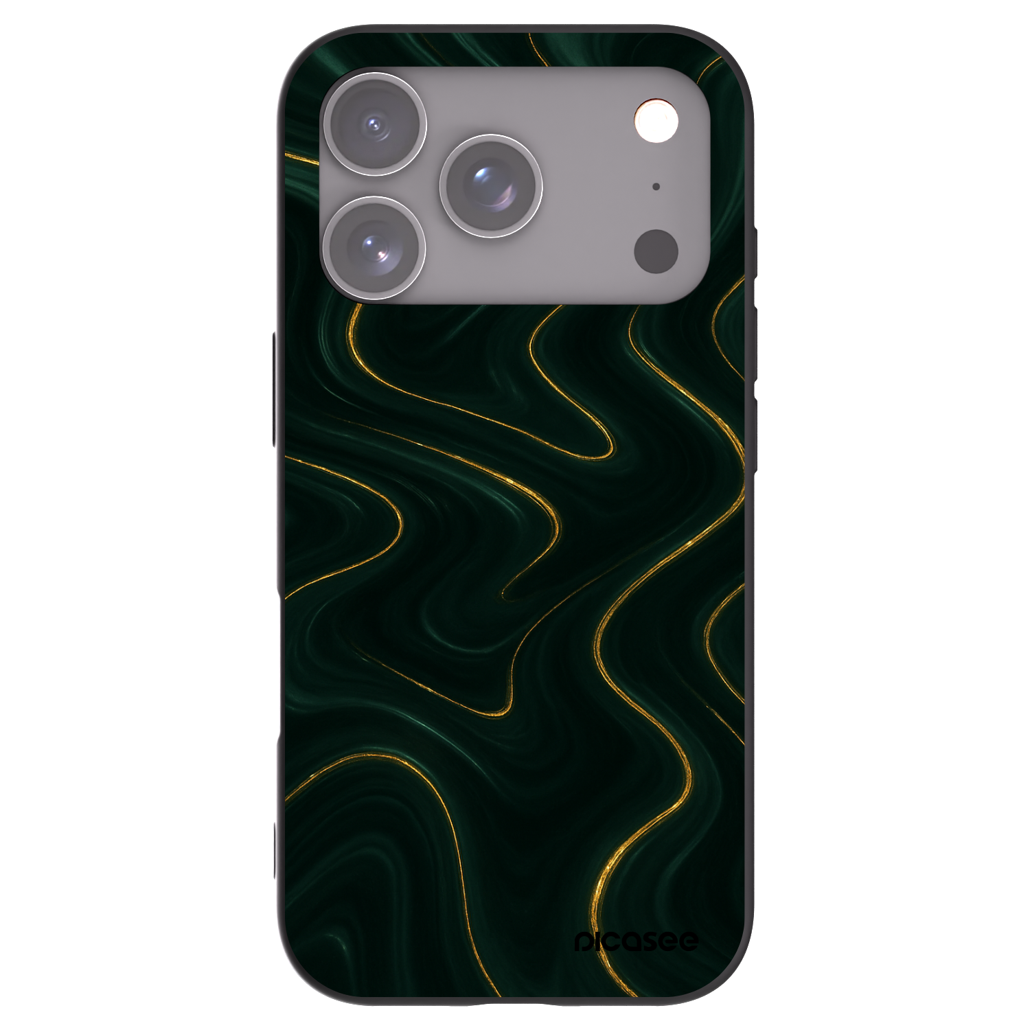 Picasee silikonski črni ovitek za Apple iPhone 17 Pro - Vawes