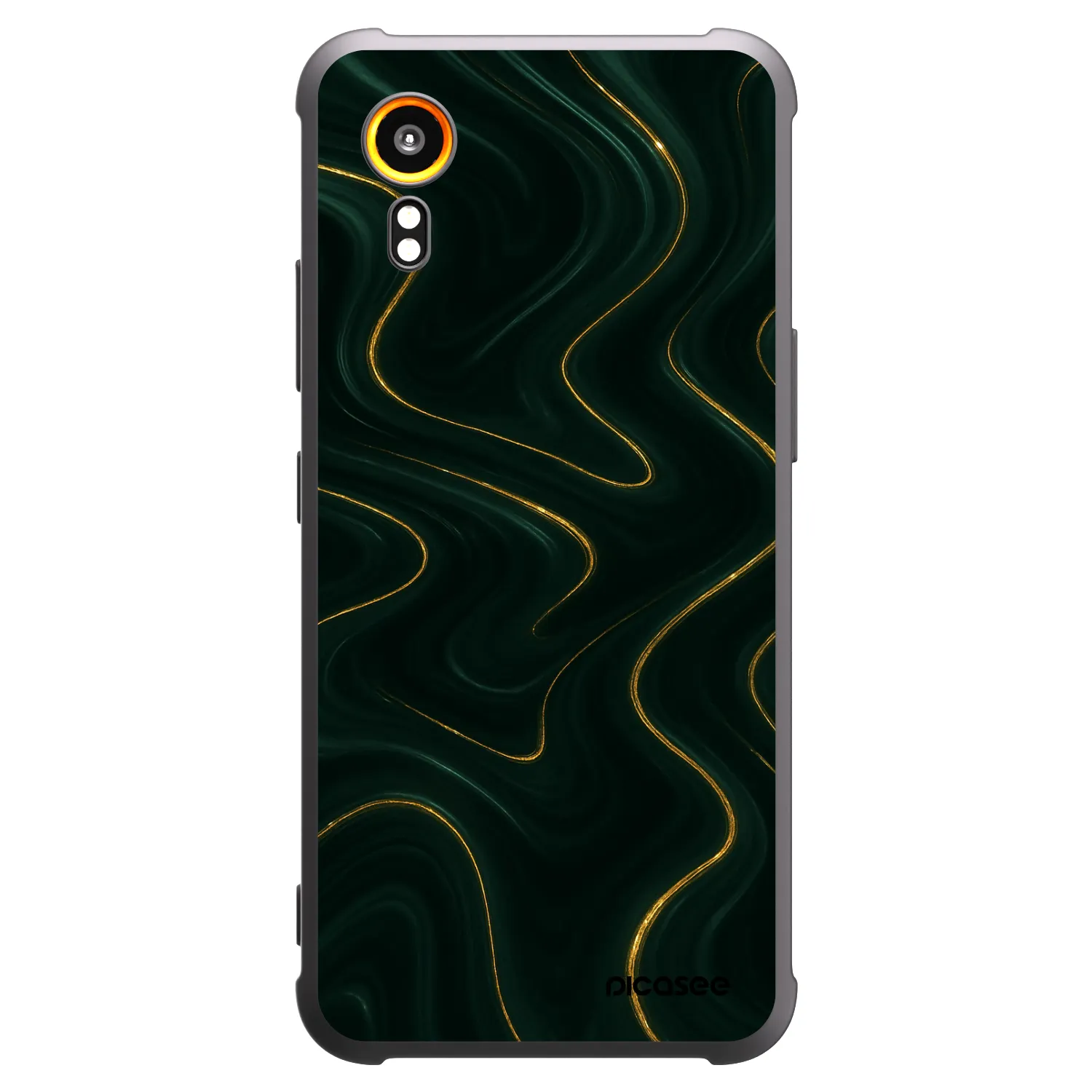 Picasee silikonski črni ovitek za Samsung Galaxy Xcover 7 - Vawes