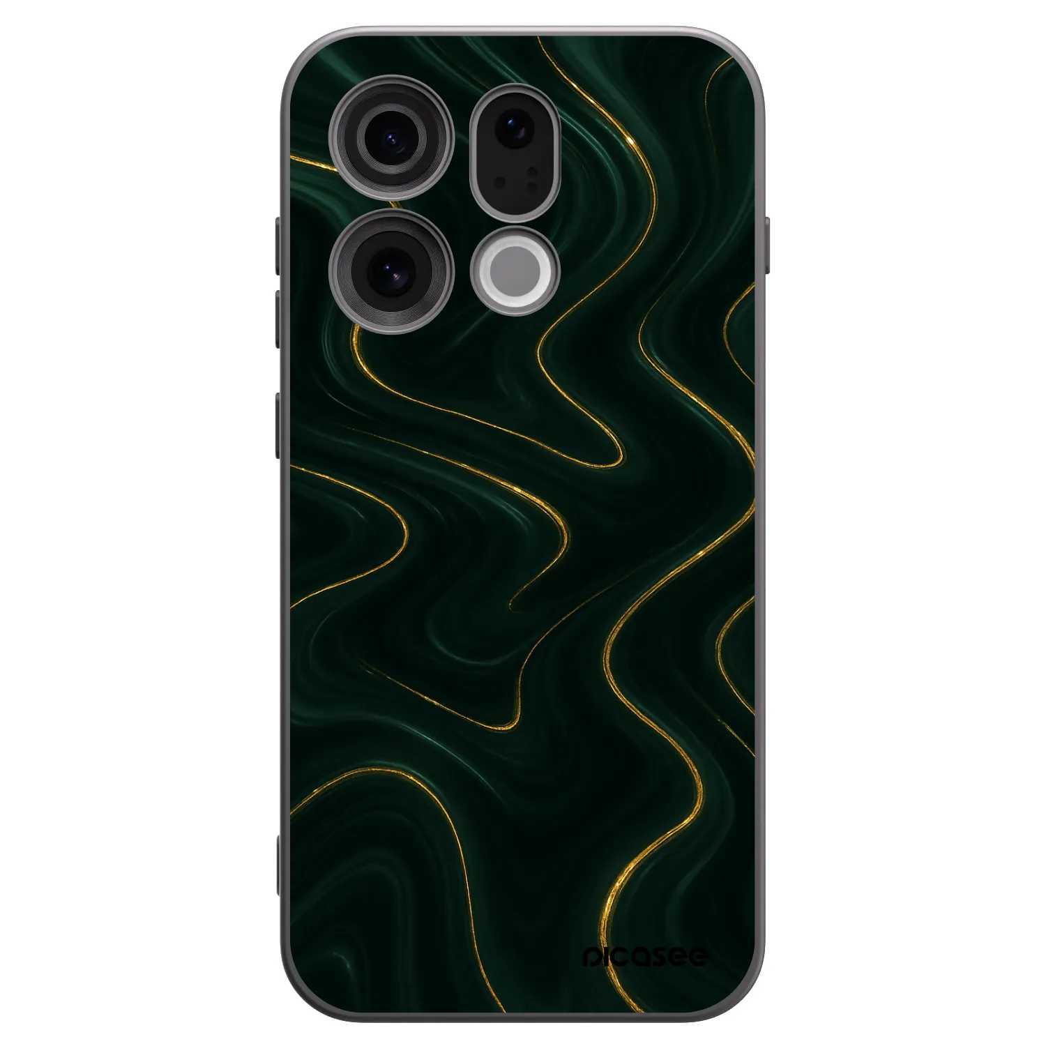 Picasee silikonski črni ovitek za OPPO Find X9 - Vawes