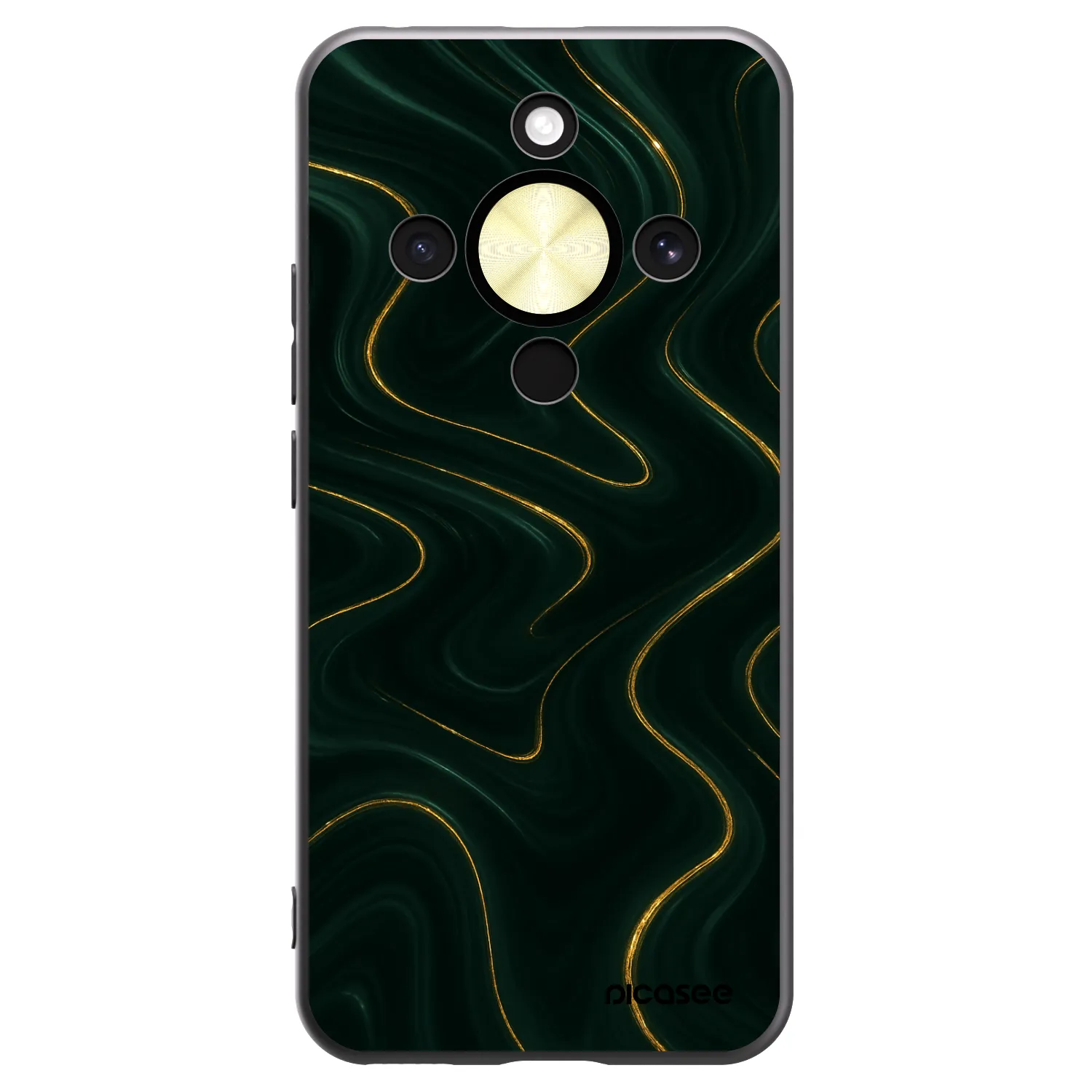 Picasee silikonski črni ovitek za Honor Magic8 Lite 5G - Vawes