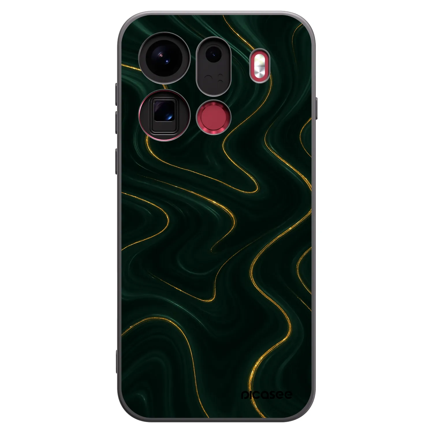 Picasee silikonski črni ovitek za OPPO Find X9 Pro - Vawes