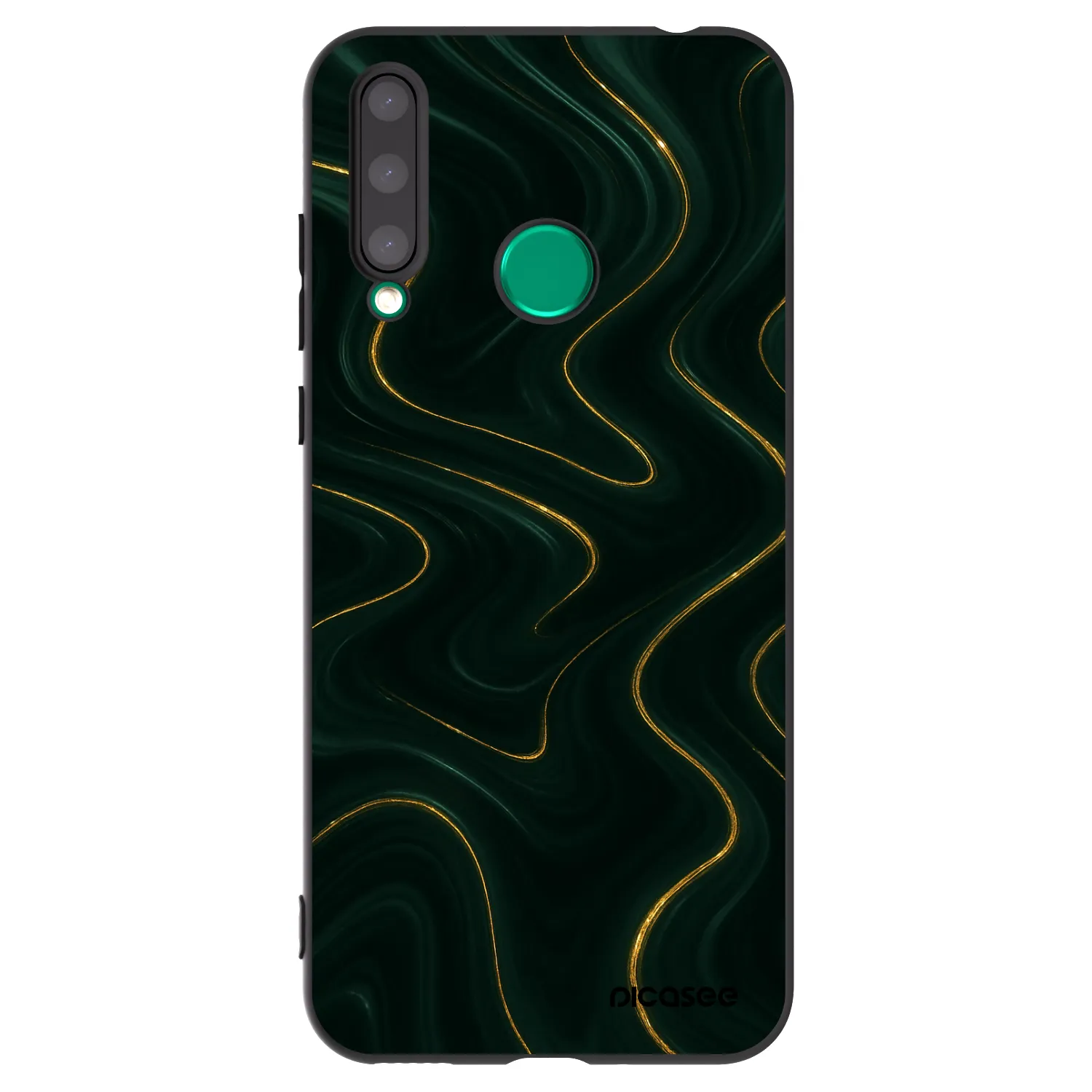 Picasee silikonski črni ovitek za Honor 20 Lite - Vawes