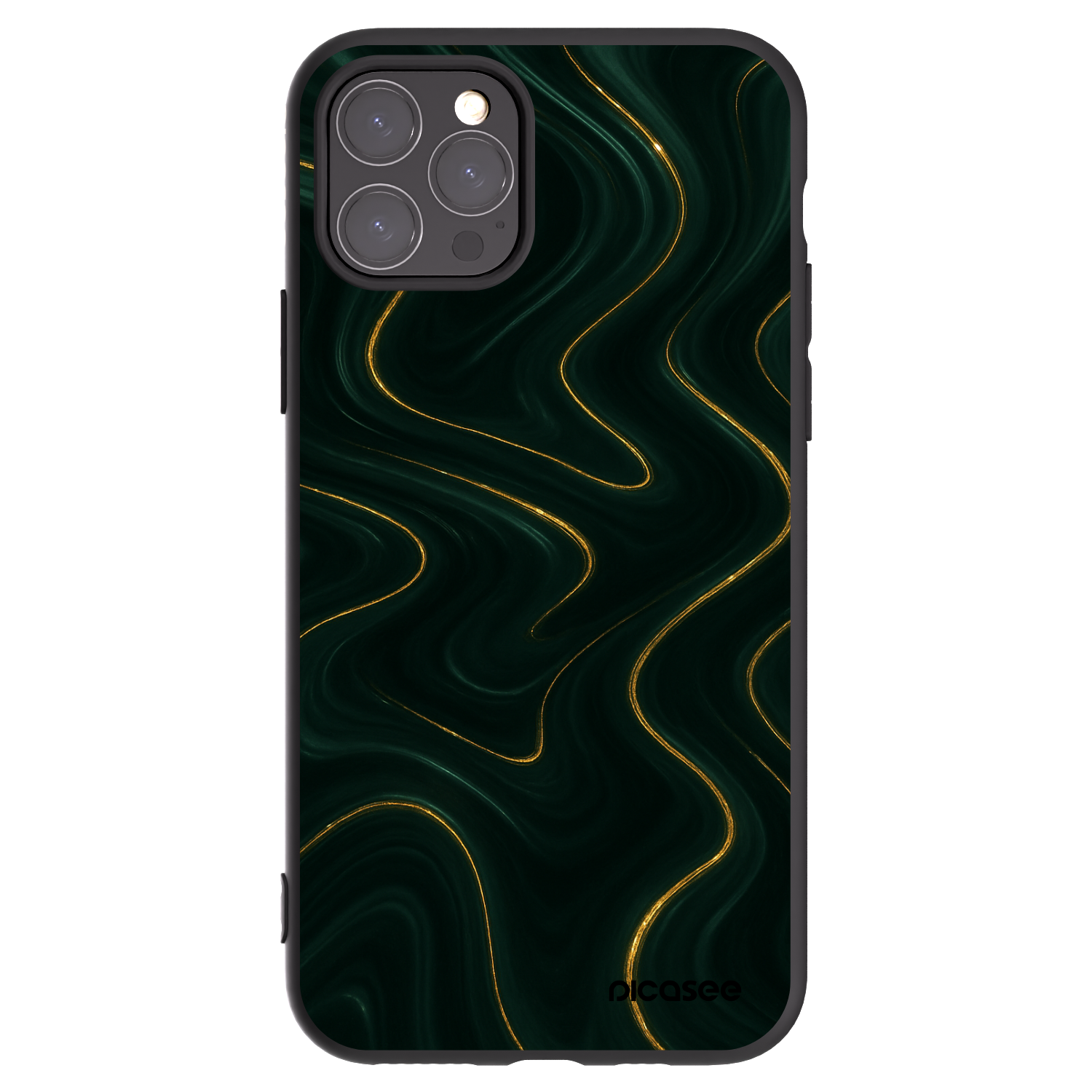 Picasee silikonski črni ovitek za Apple iPhone 11 Pro - Vawes