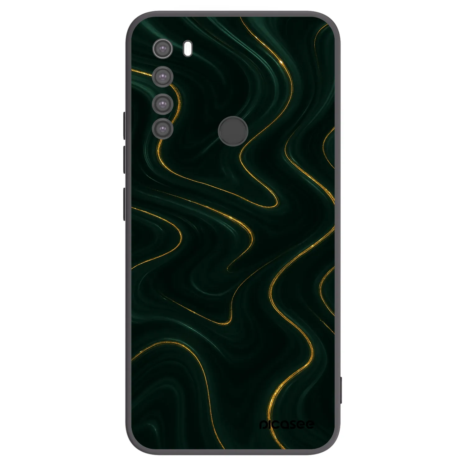 Picasee silikonski črni ovitek za Xiaomi Redmi Note 8 - Vawes